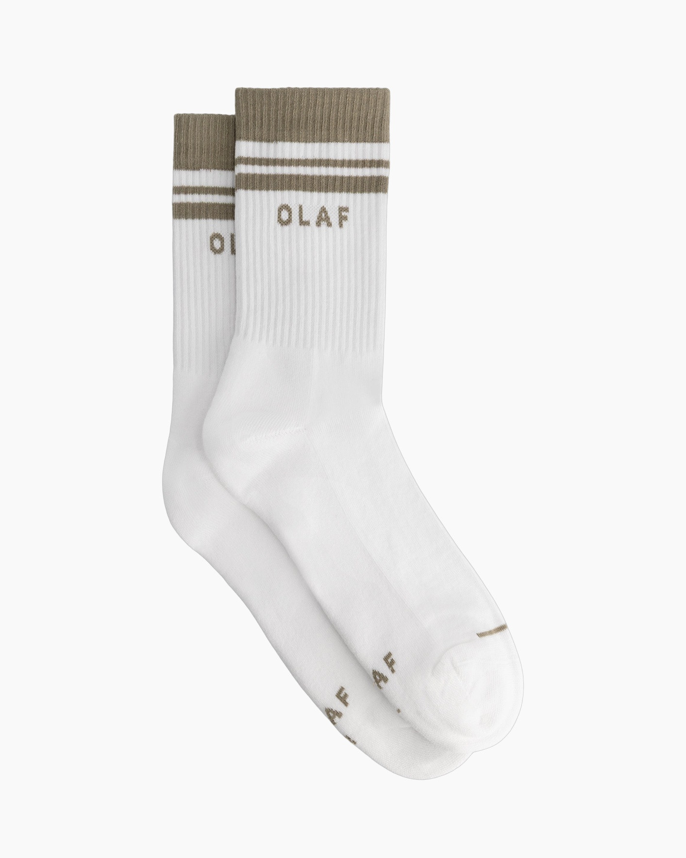socks, crew socks, white, ribbed, logo text