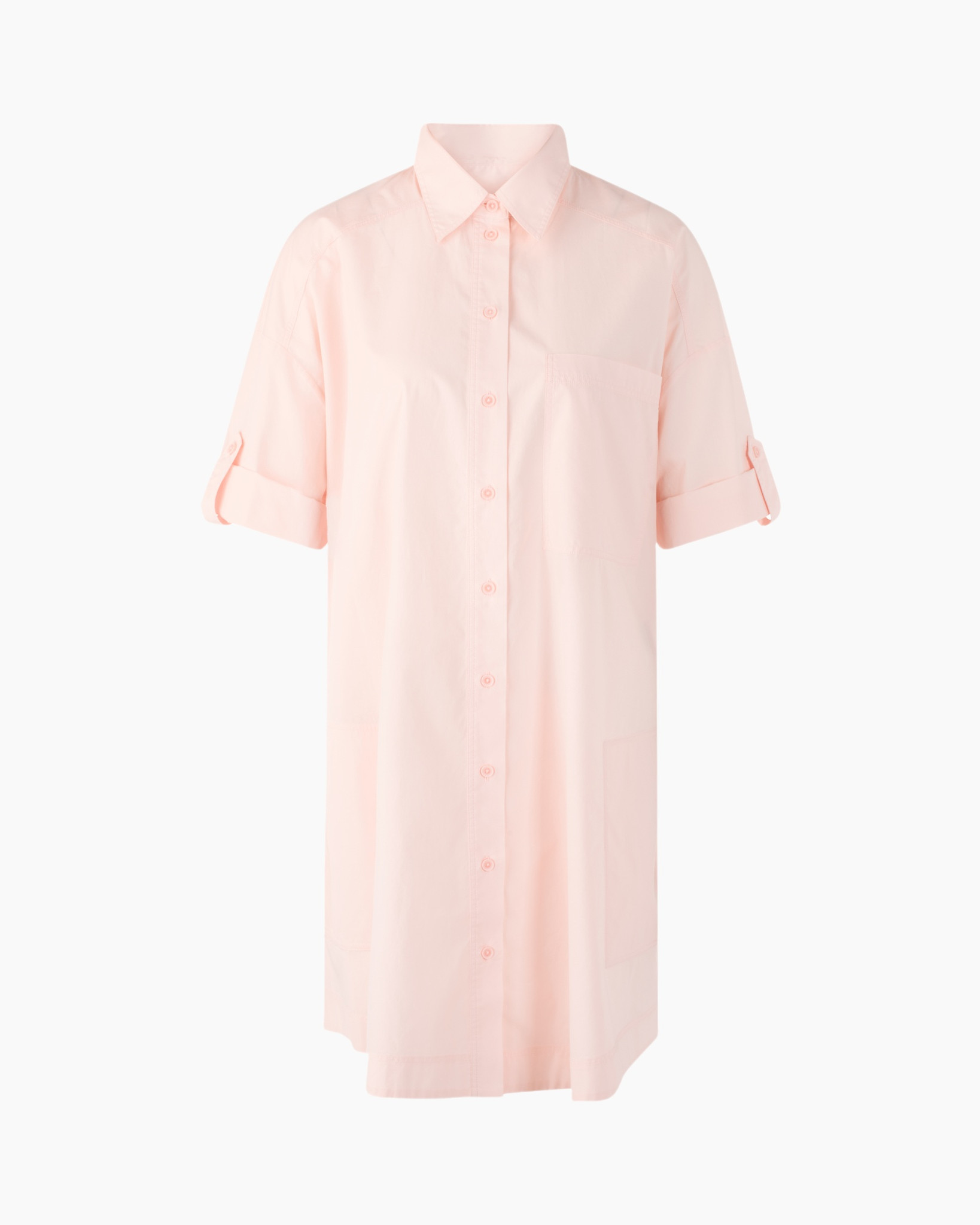shirt, button-down, pink, short-sleeve, dress-like shirt