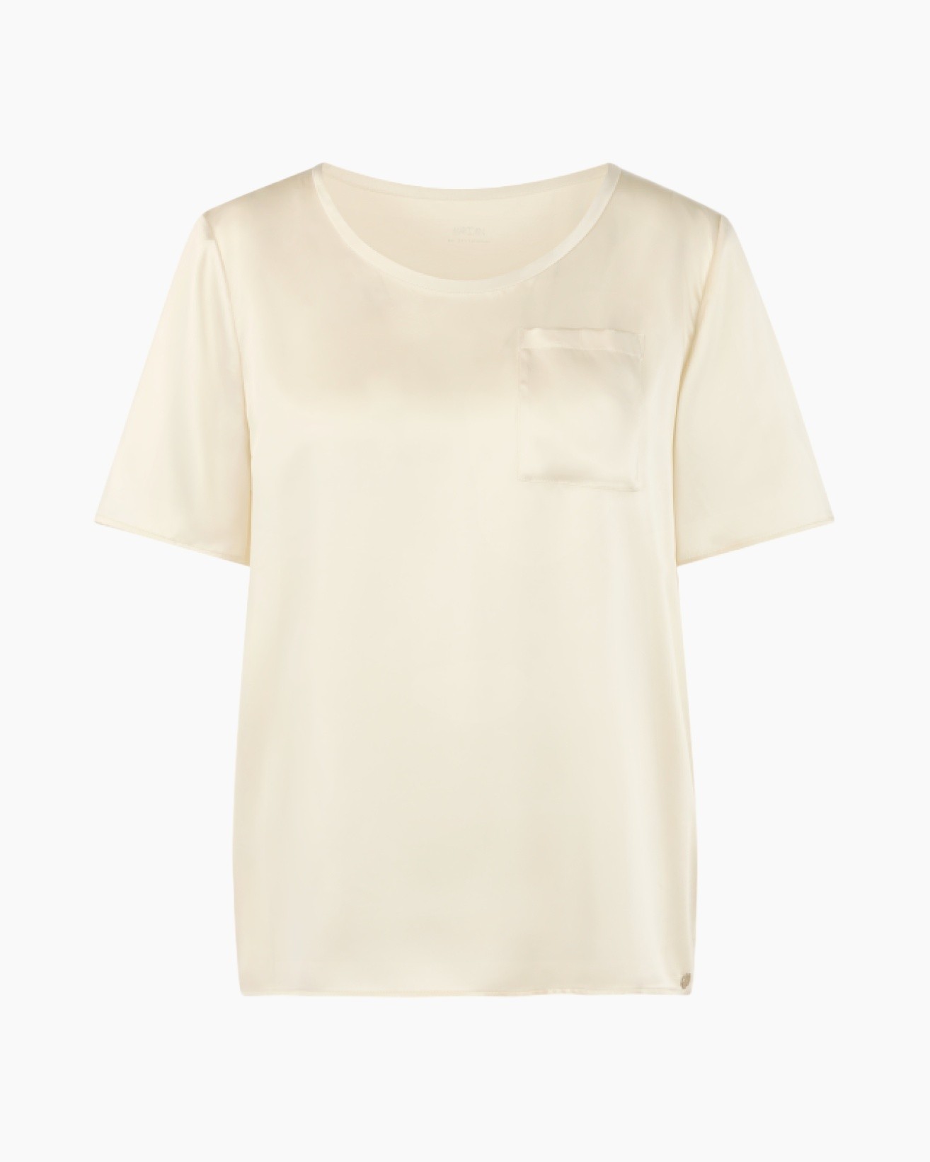 t-shirt, short sleeve, pocket, cream, solid color