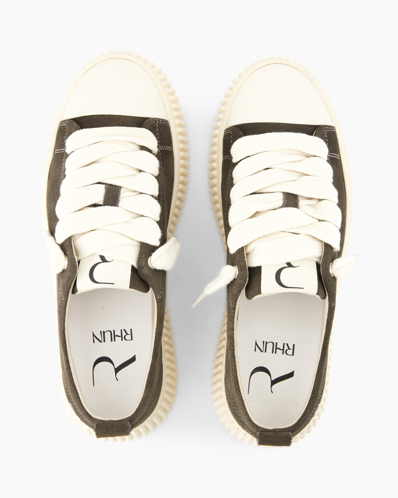 sneakers, lace-up, canvas, cream, two-tone