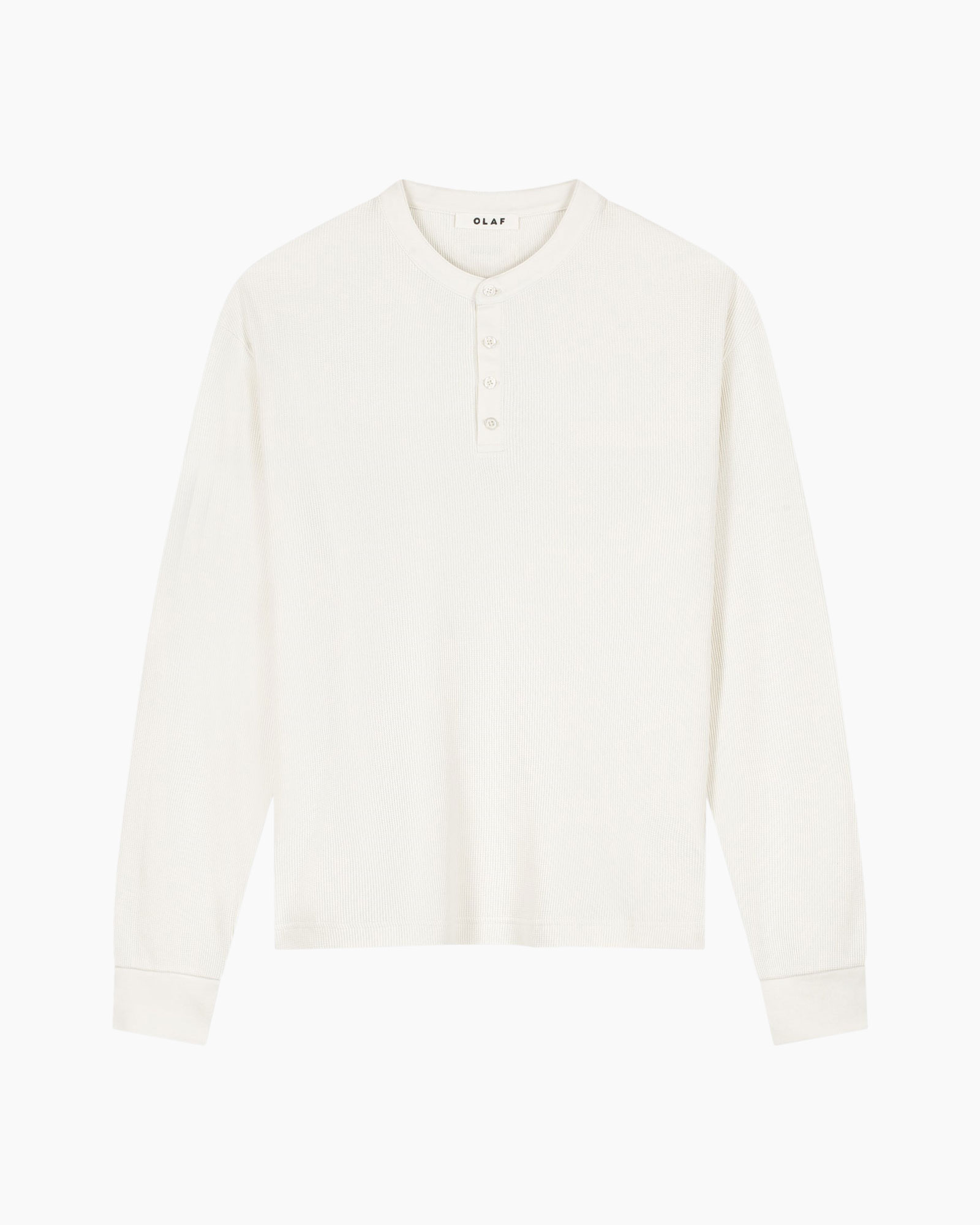 henley, long sleeve, crepe, plain, top