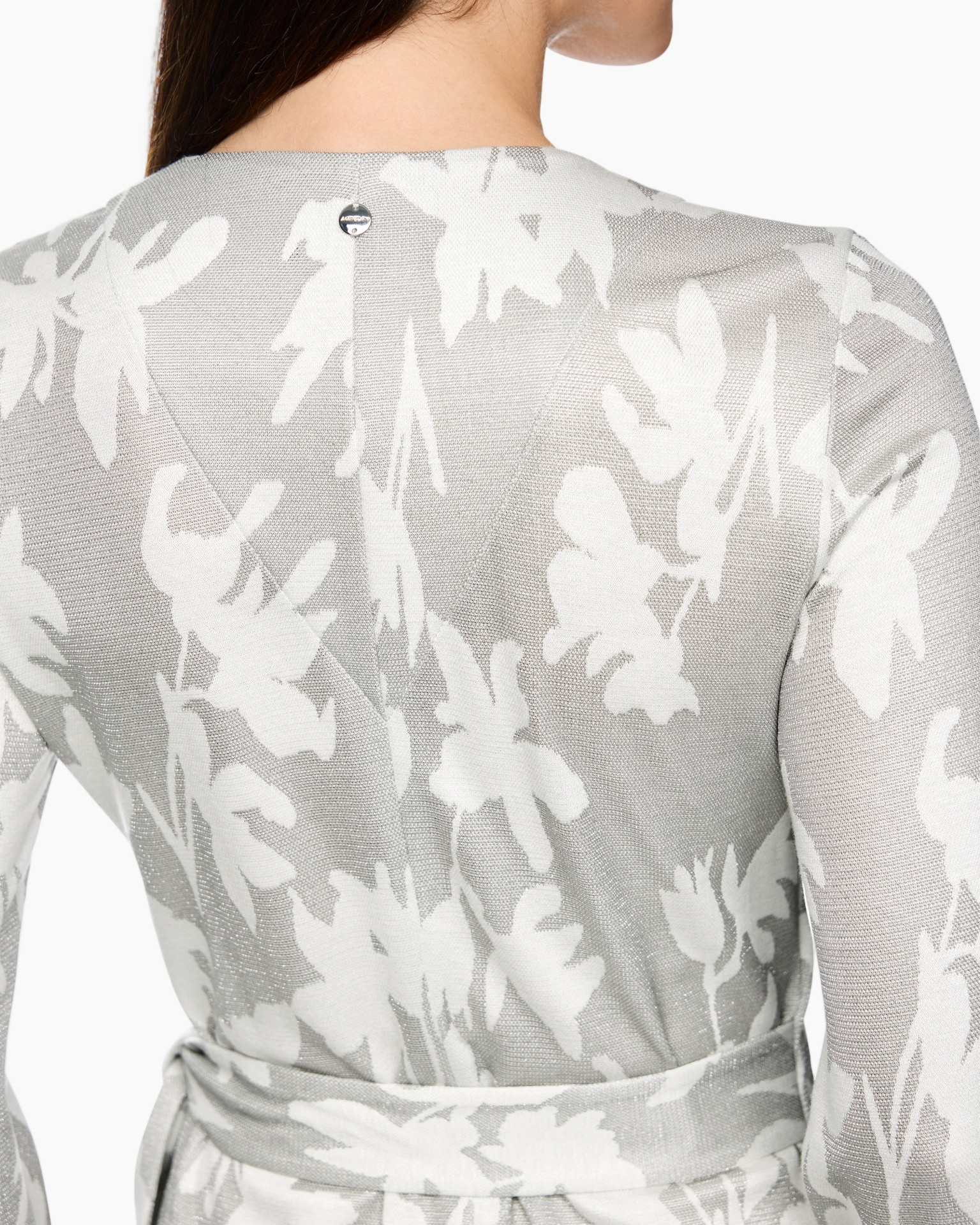 top, dress, knit, floral pattern, back button