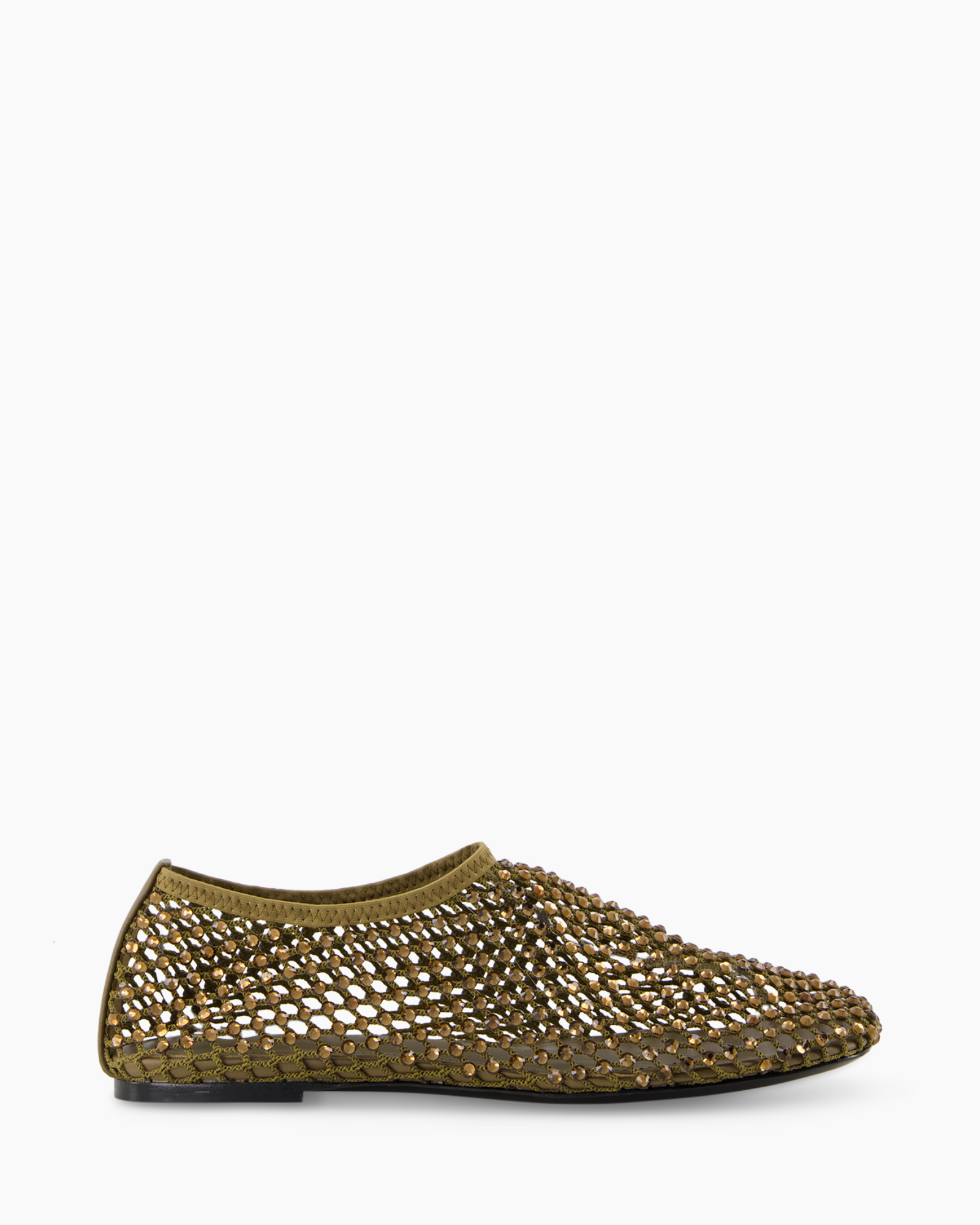 moccasin, slip-on, woven, metallic, flat