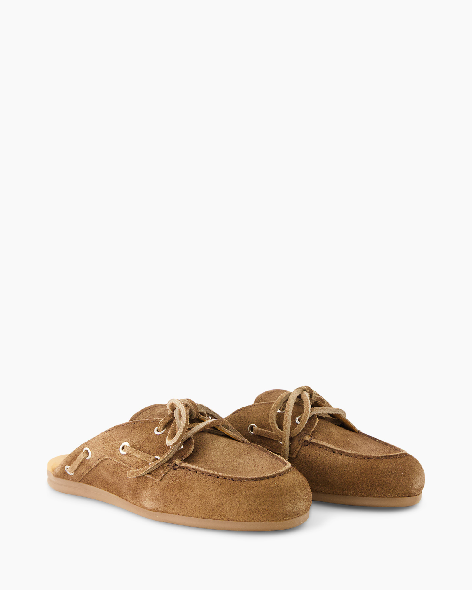boat shoe, suede, brown, lacing, casual