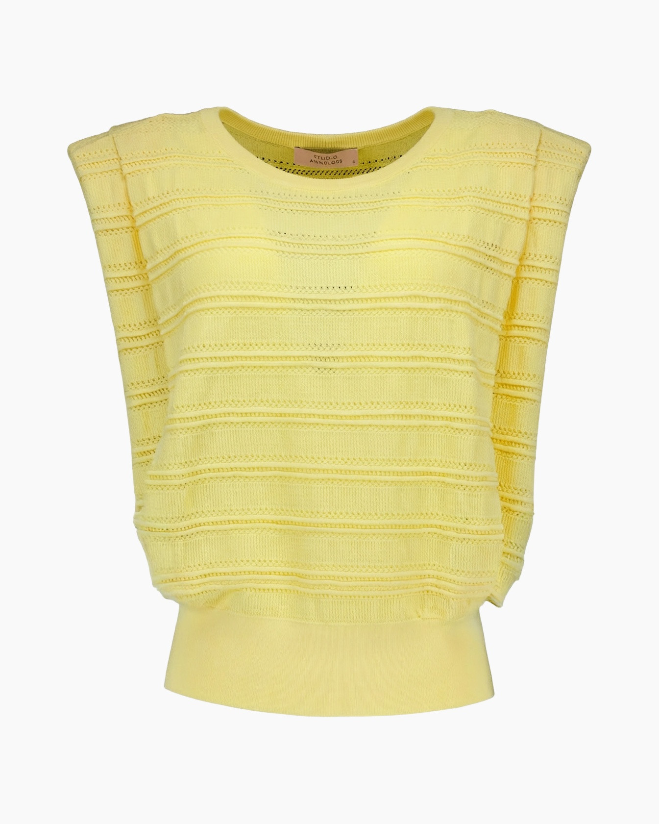 sweater, knit, yellow, sleeveless, casual