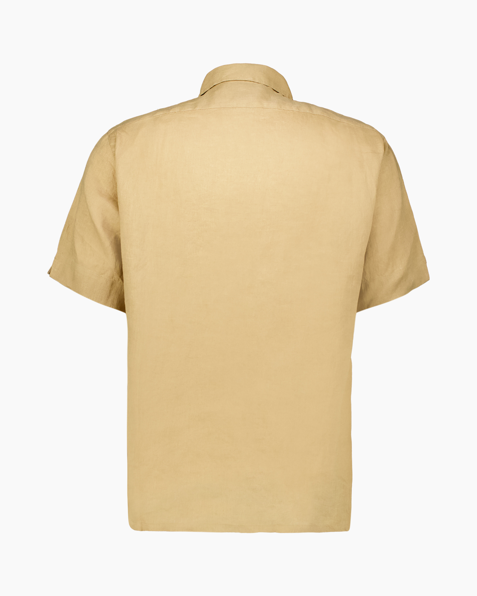 shirt, short sleeve, linen, beige, pocket logo