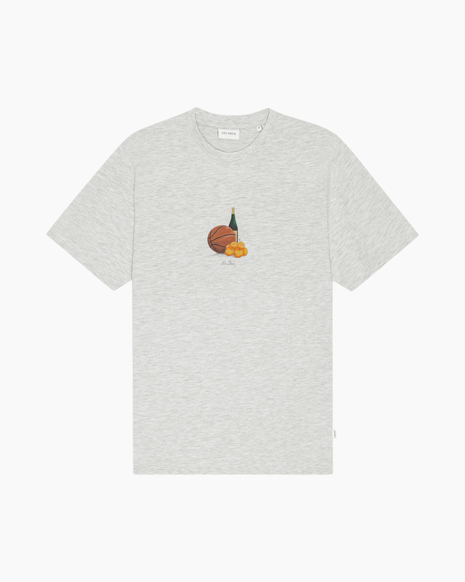 t-shirt, graphic, short-sleeve, gray, basketball bottle embroidery