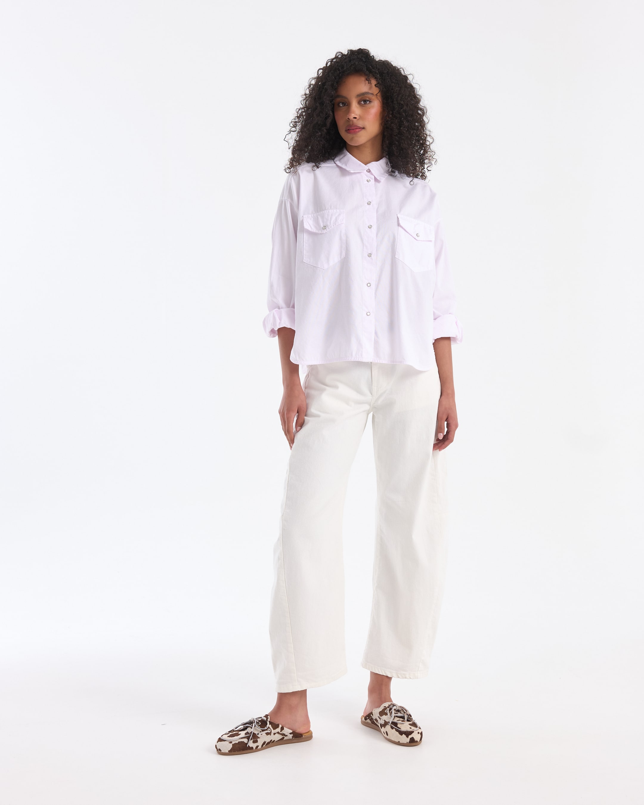 shirt, button-down, pocketed, collared, women