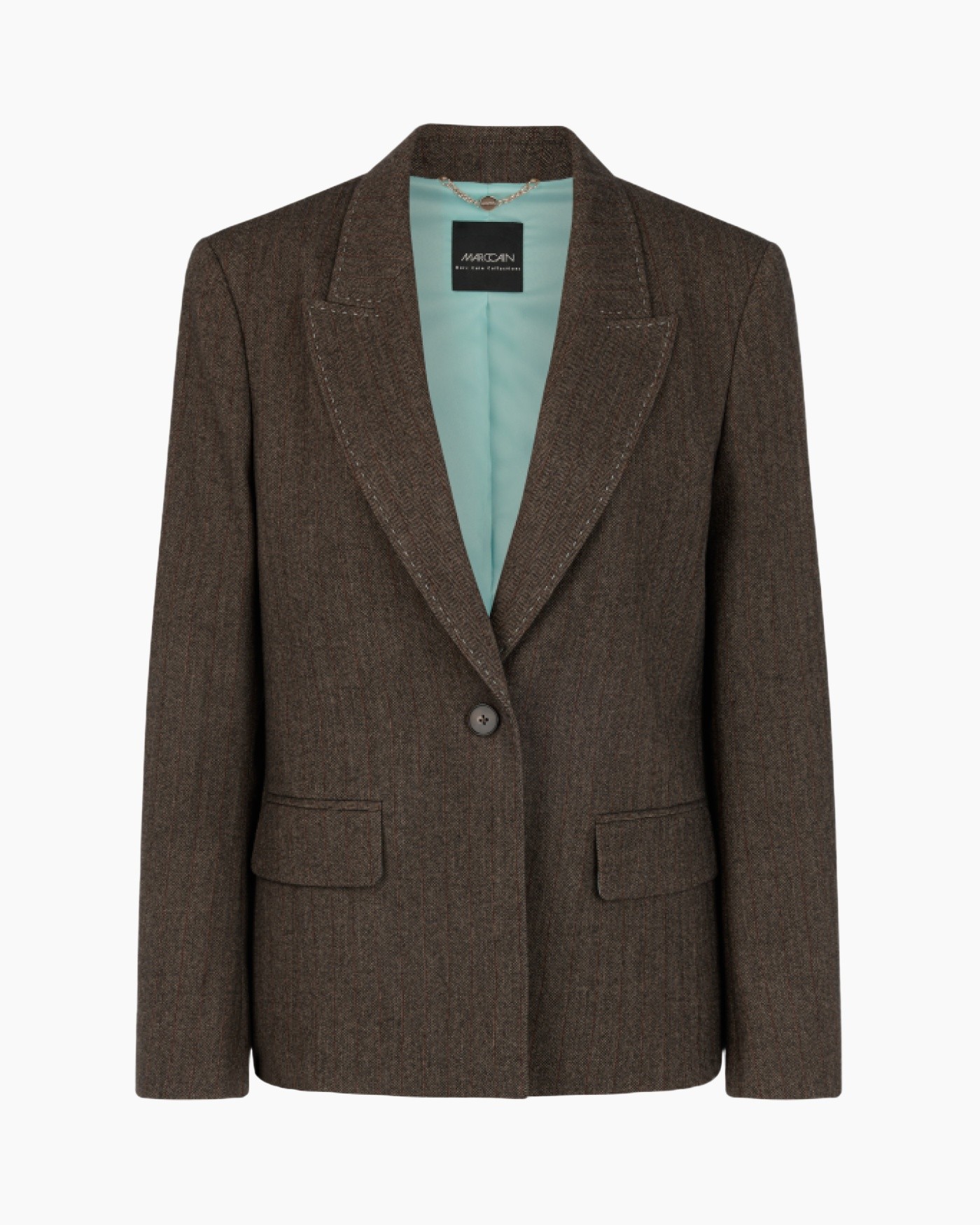 blazer, jacket, brown, two-button, notched-lapel