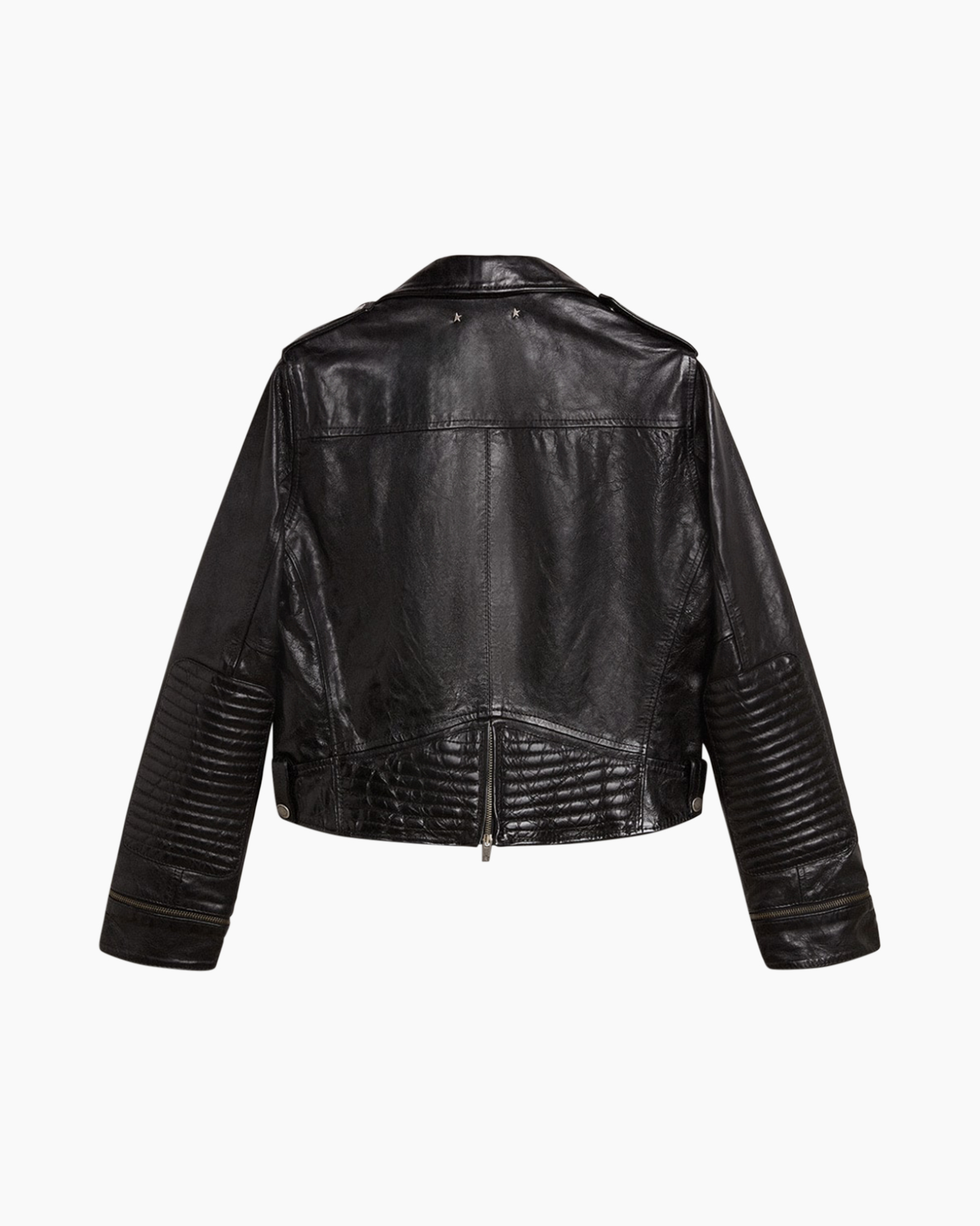 leather jacket, biker jacket, black, zipper, ridged sleeves