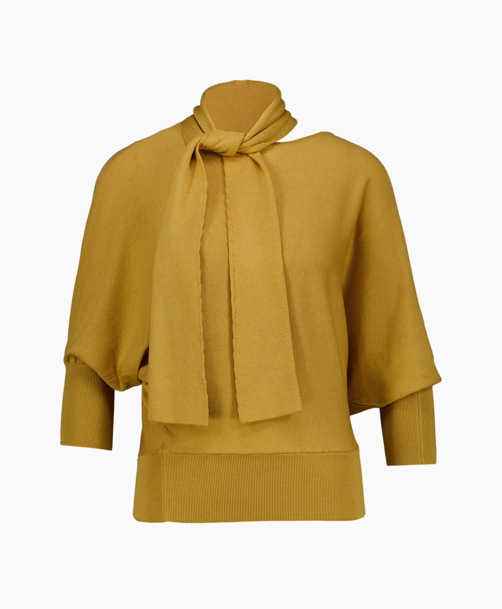 sweater, turtleneck scarf, knit, mustard, long-sleeve