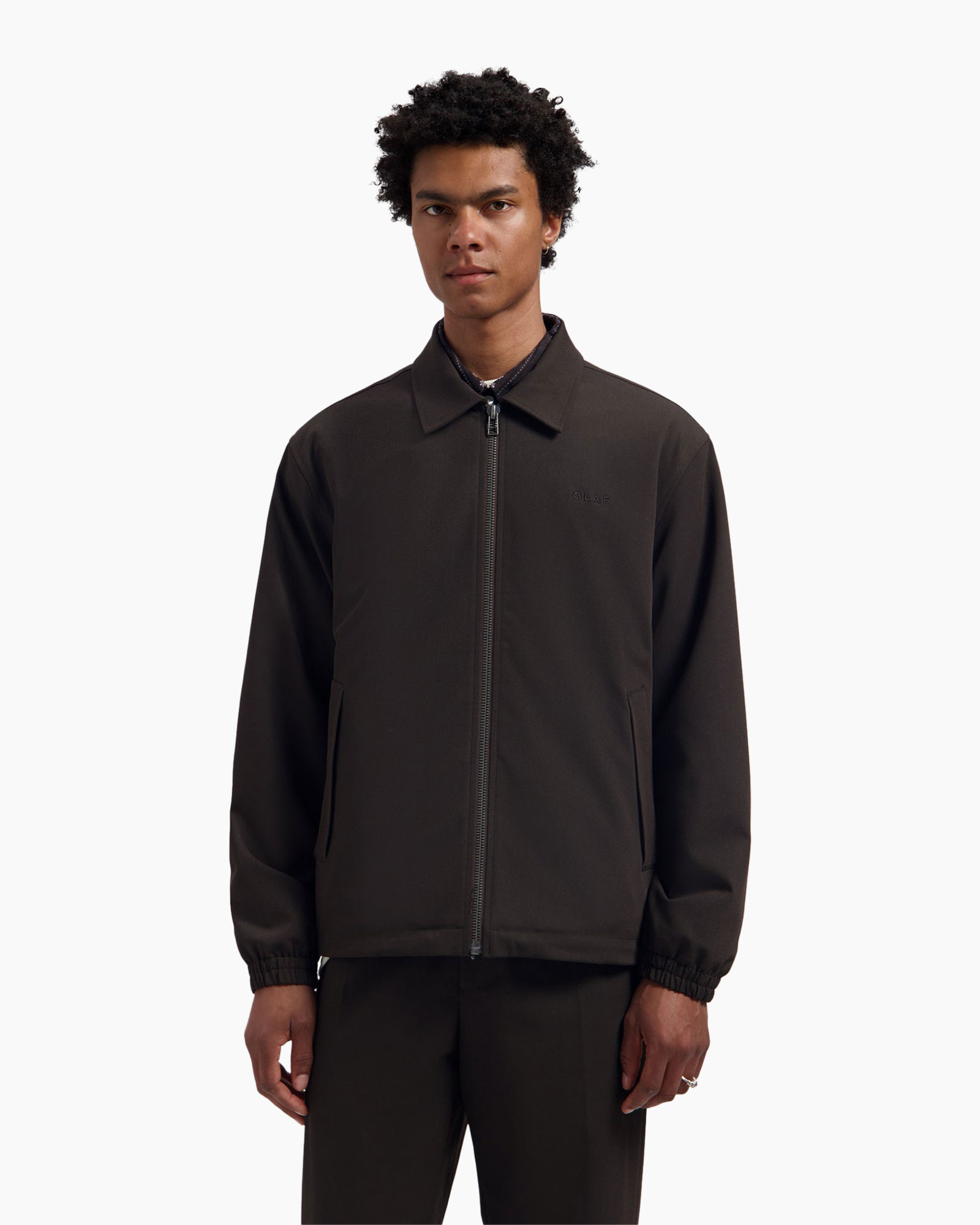 jacket, zipper, collar, long_sleeves, dark_color