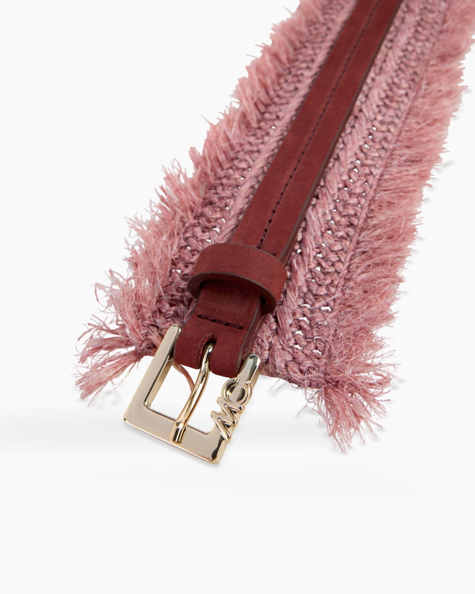 wrap, scarf, fringe, pink, belted