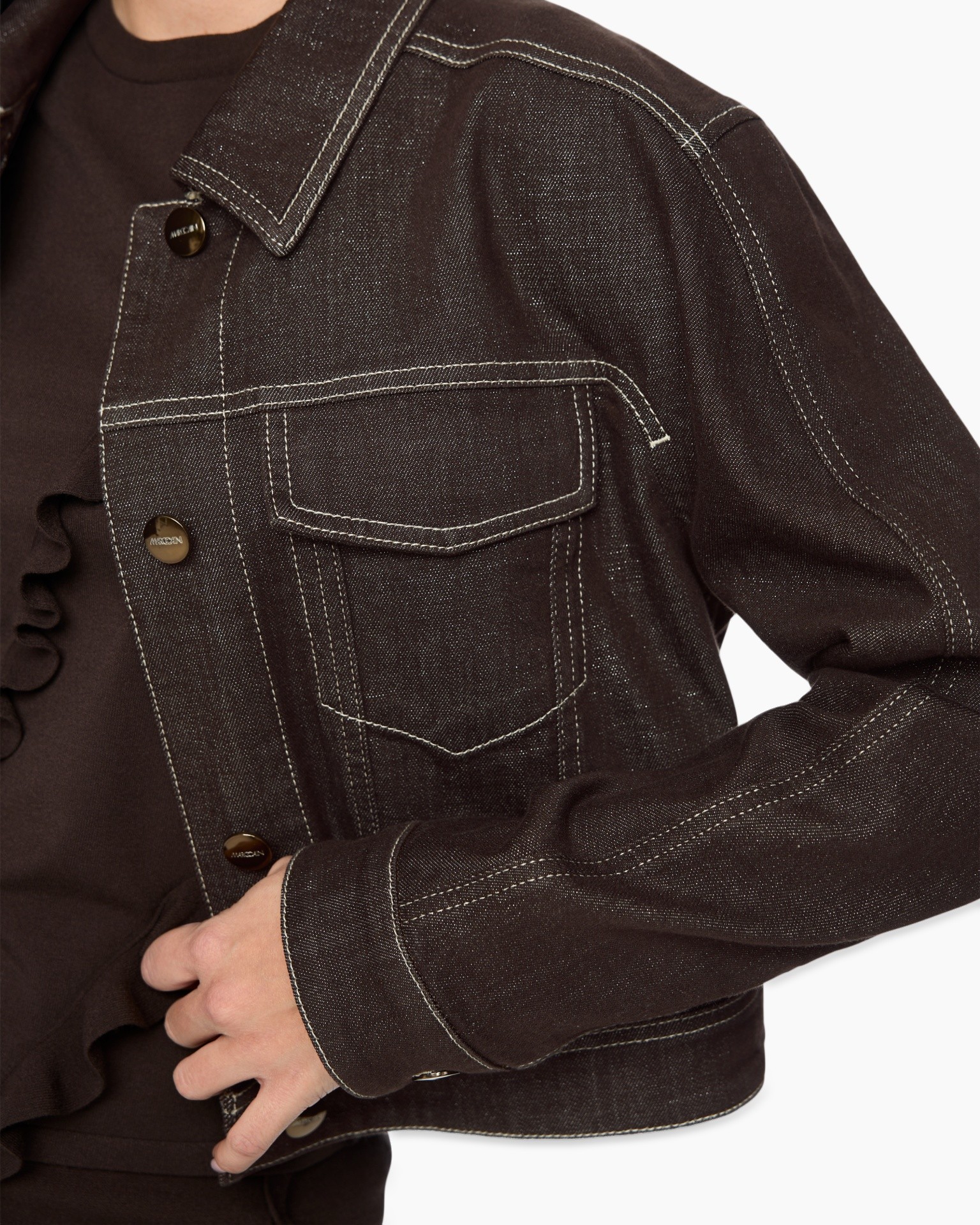 denim, jacket, dark, pocket, stitching