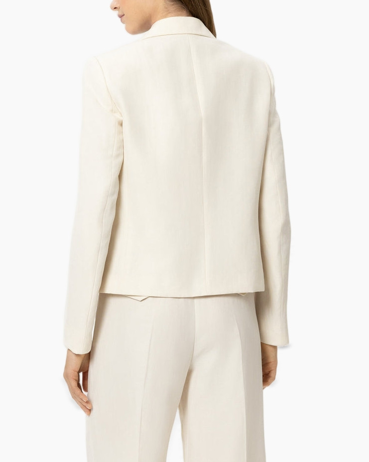 blazer, woman, beige, one-button?, pockets