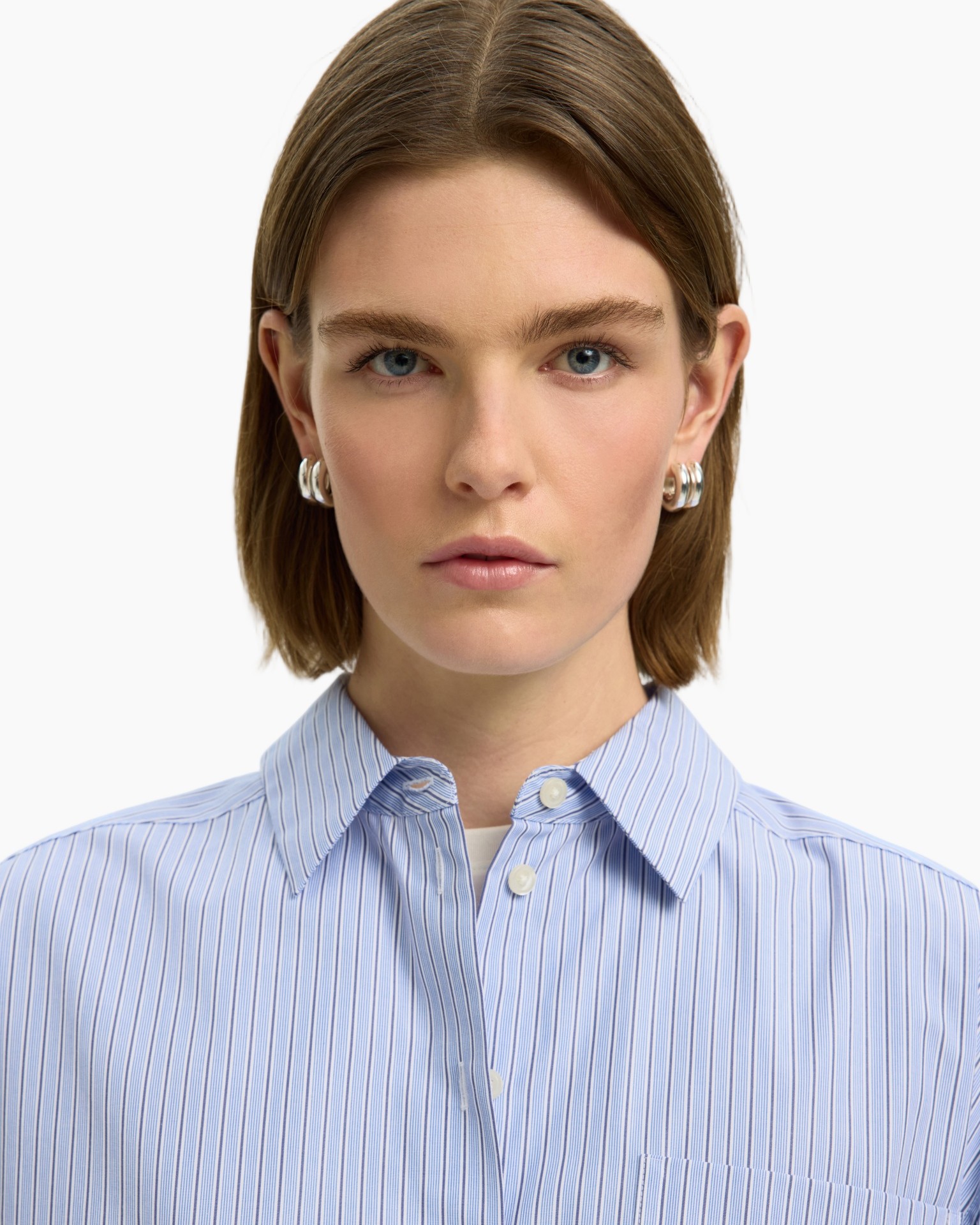 shirt, striped, blue,  Button-down, collar