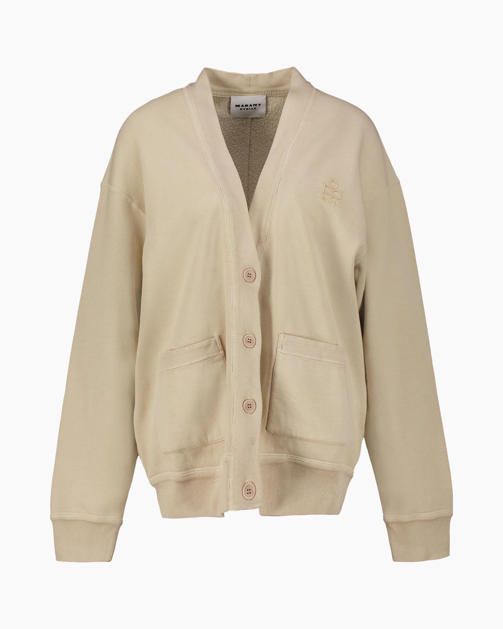 cardigan, beige, buttoned, pockets, knit