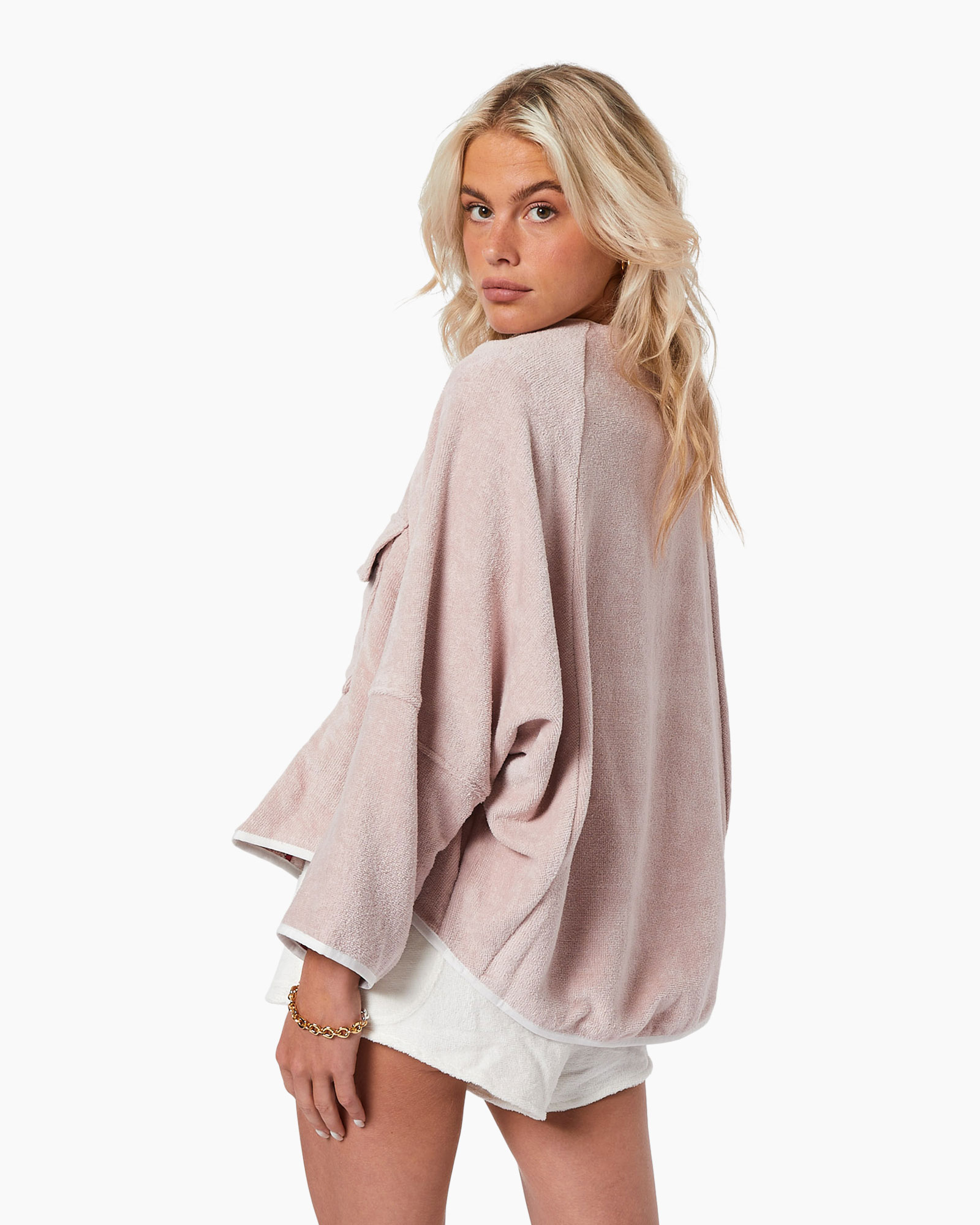 poncho, loungewear, pink, oversized, warmth