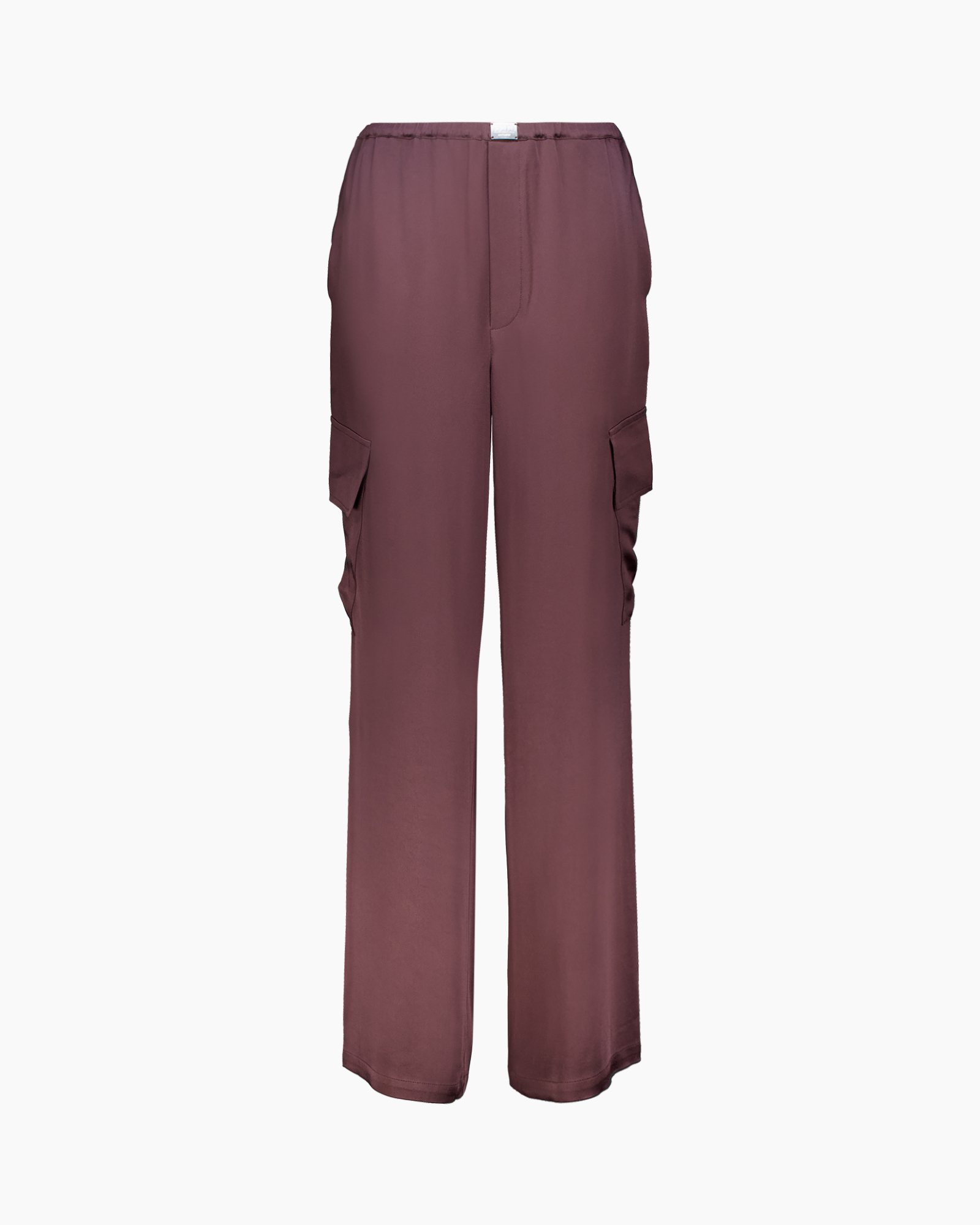 Broek Gisele Satin Pockets Bruin
