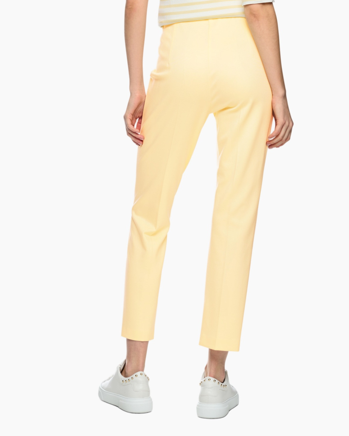 pants, yellow, slim, ankle-length, casual