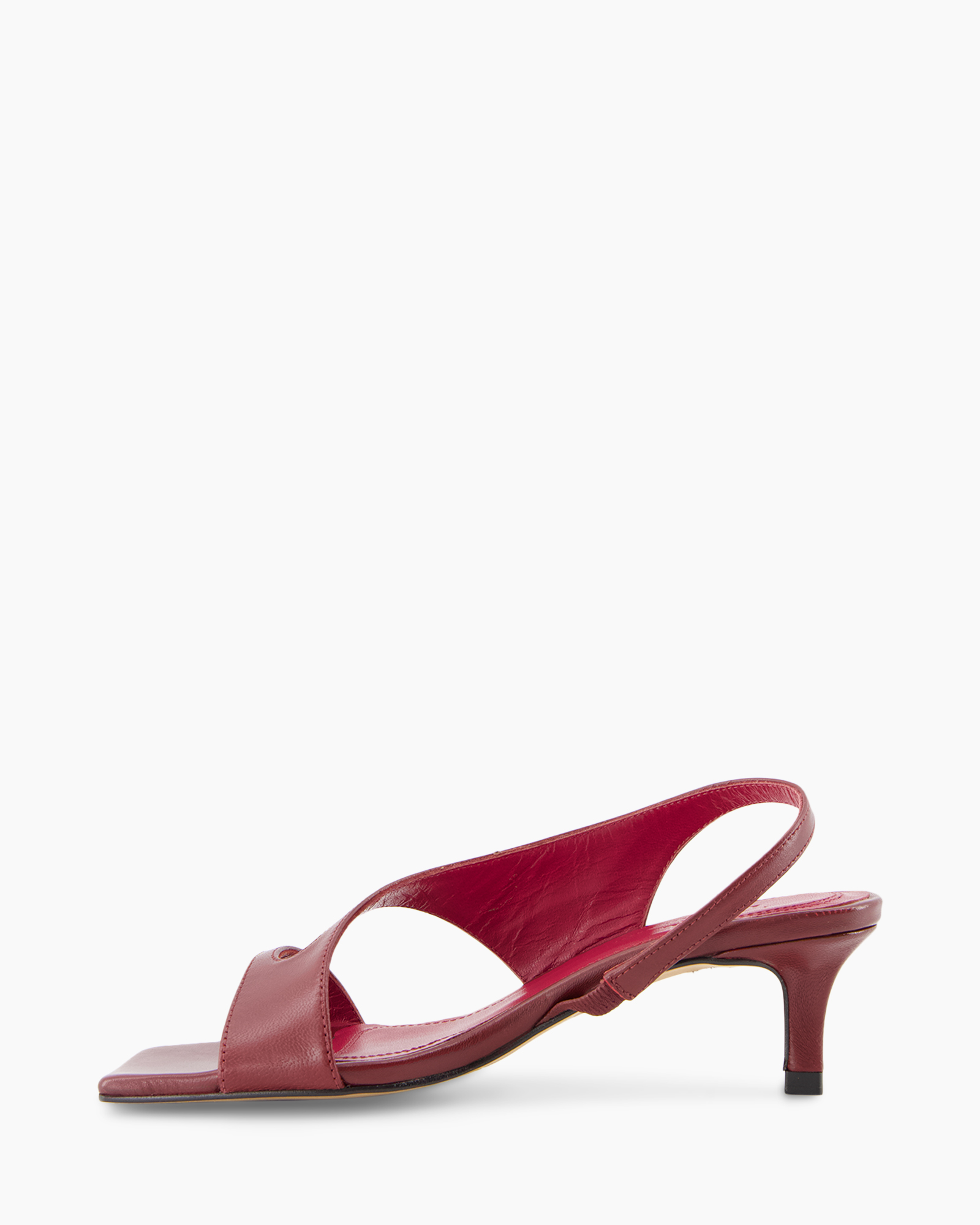 women, sandals, mid heel, burgundy, open toe