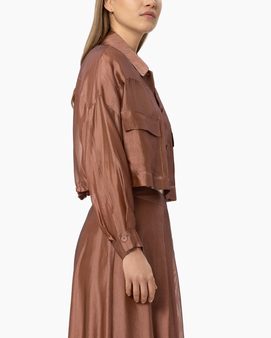 jacket, crop jacket, linen, dusty rose, pocket front