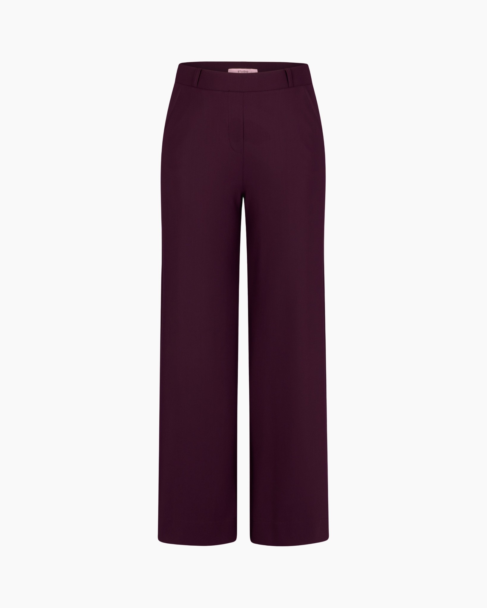 pants, wide-leg, burgundy, matte, trousers