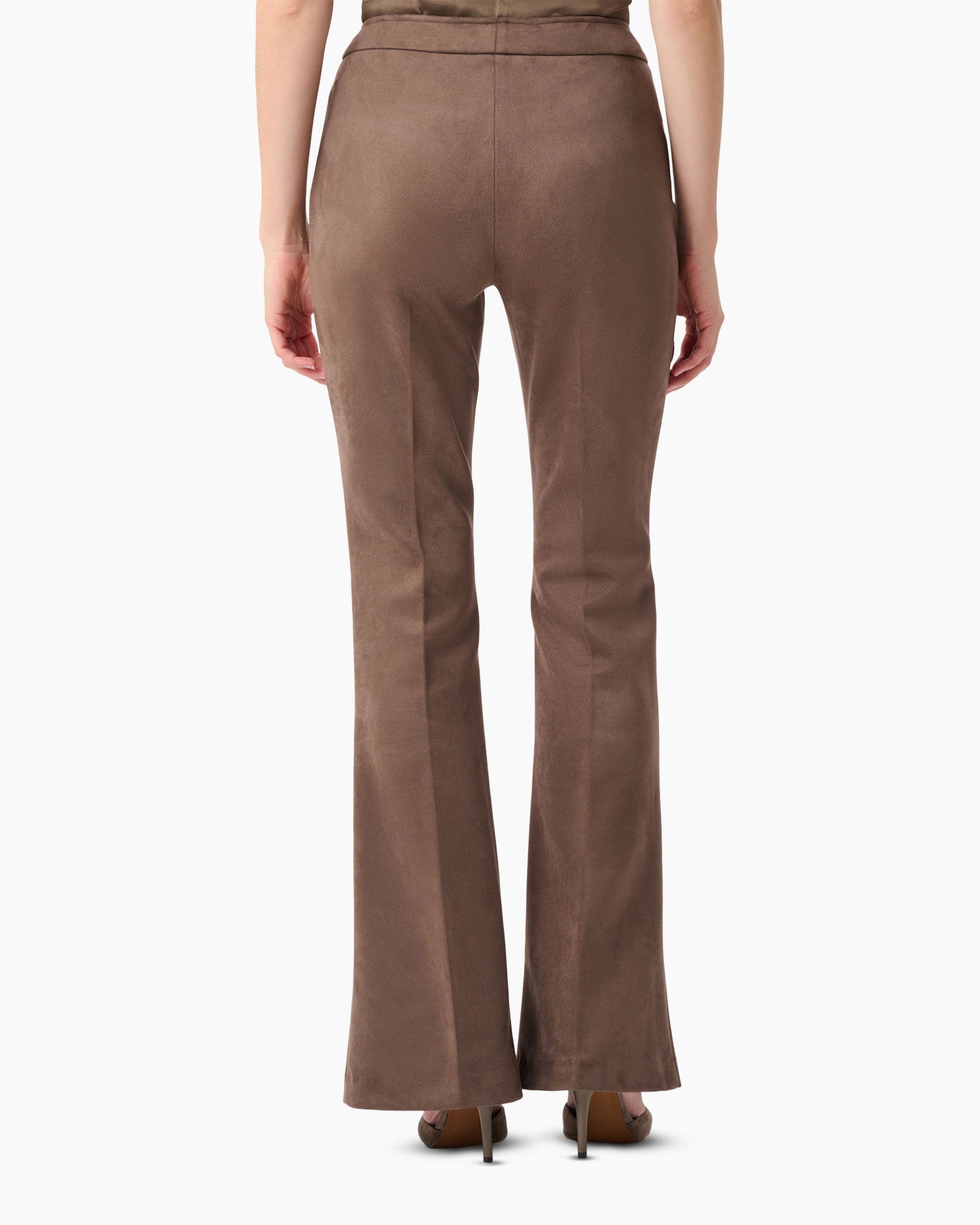 pants, wide-leg, brown, suede, high-waisted