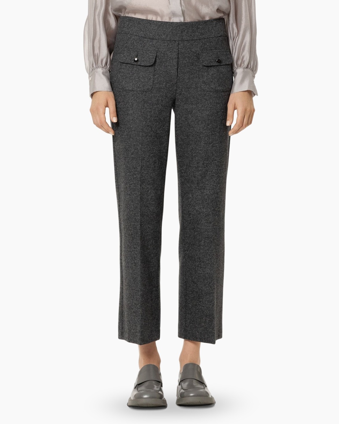 pants, trousers, wide-leg, grey, pockets