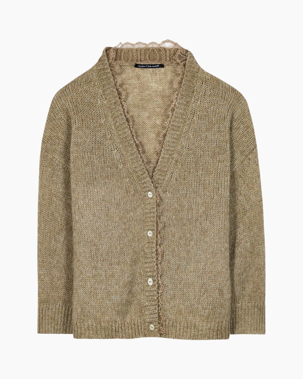 cardigan, knitted, beige, buttons, v-neck