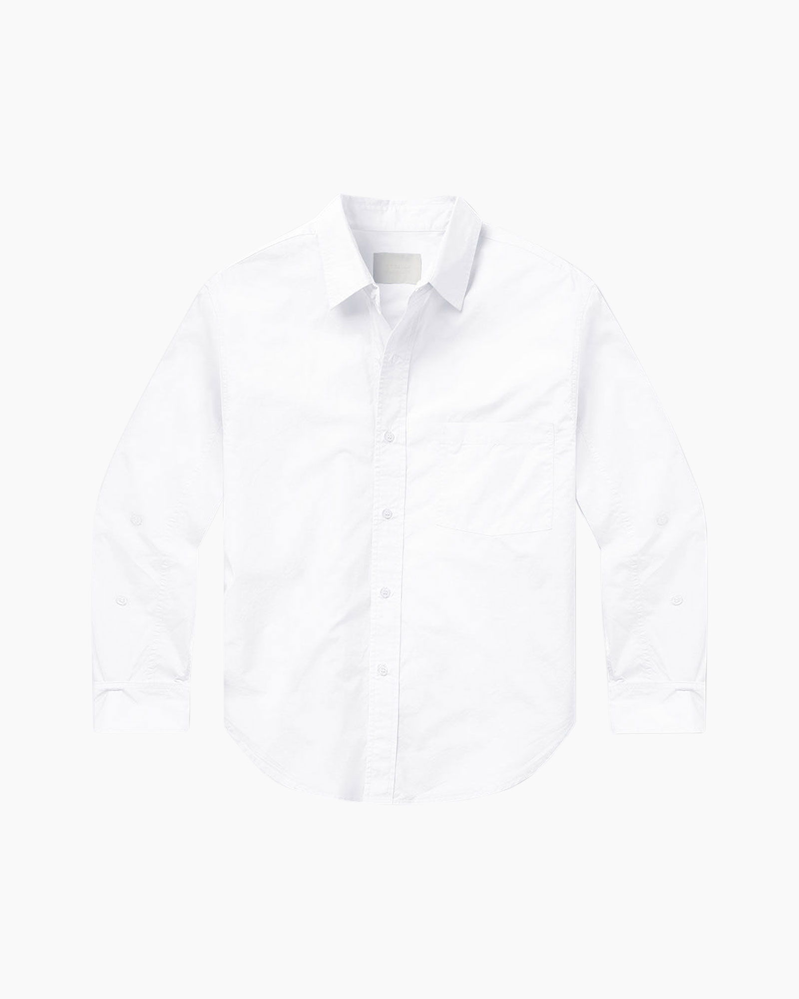 white, shirt, button-down, long-sleeve, collar