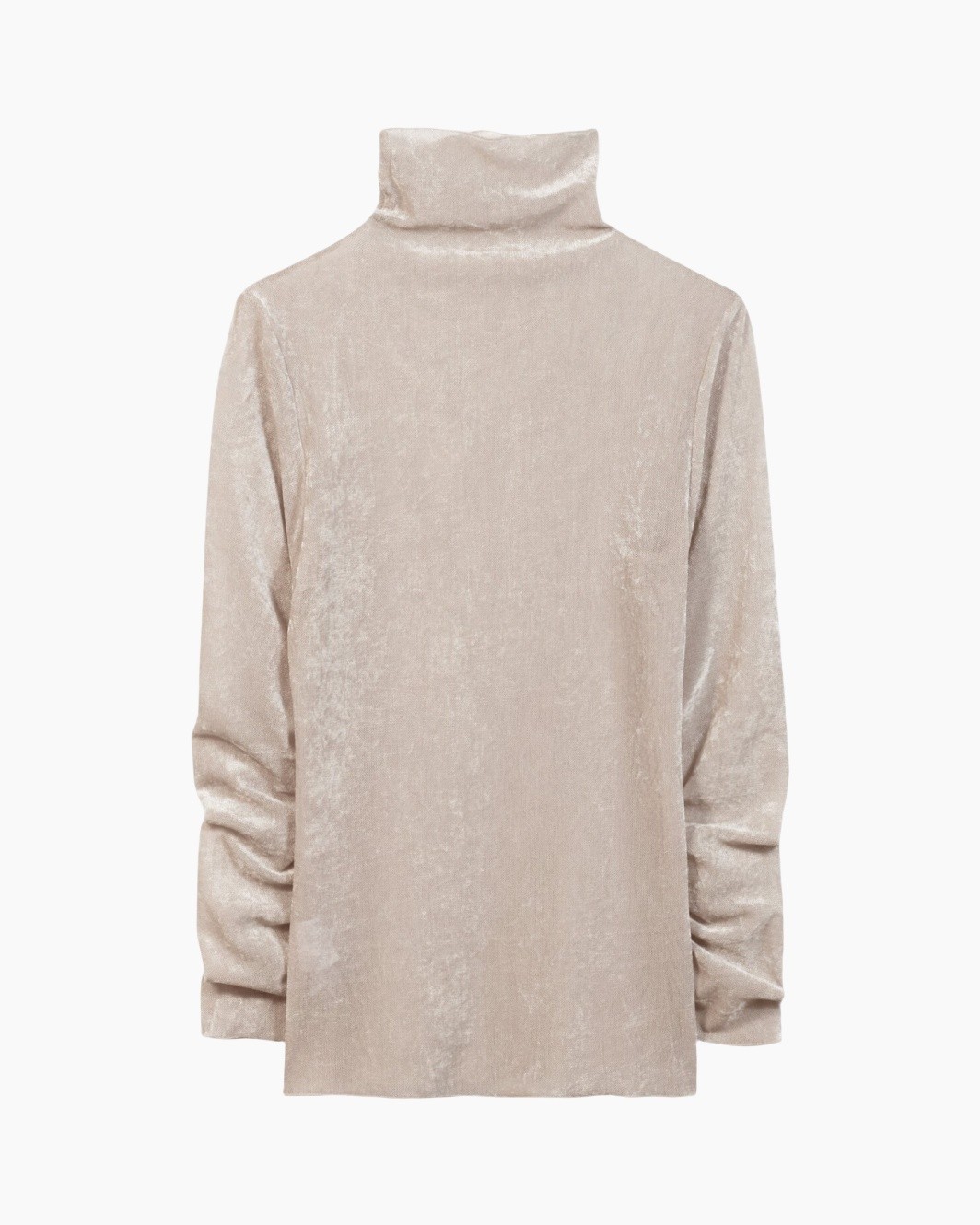 turtleneck, velvet, long-sleeve, beige, top