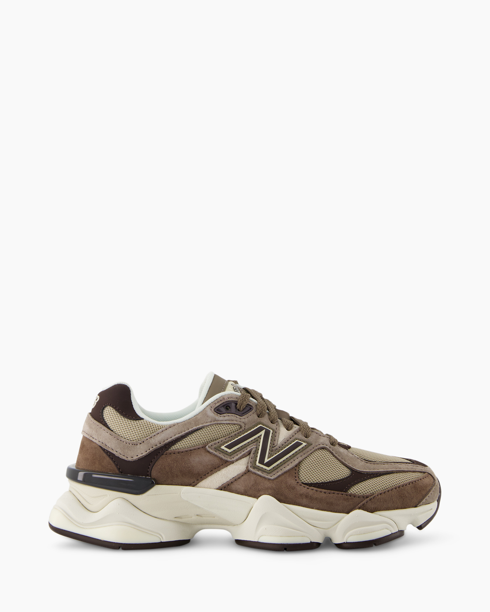 sneaker, athletic shoe, mesh, brown, chunky sole