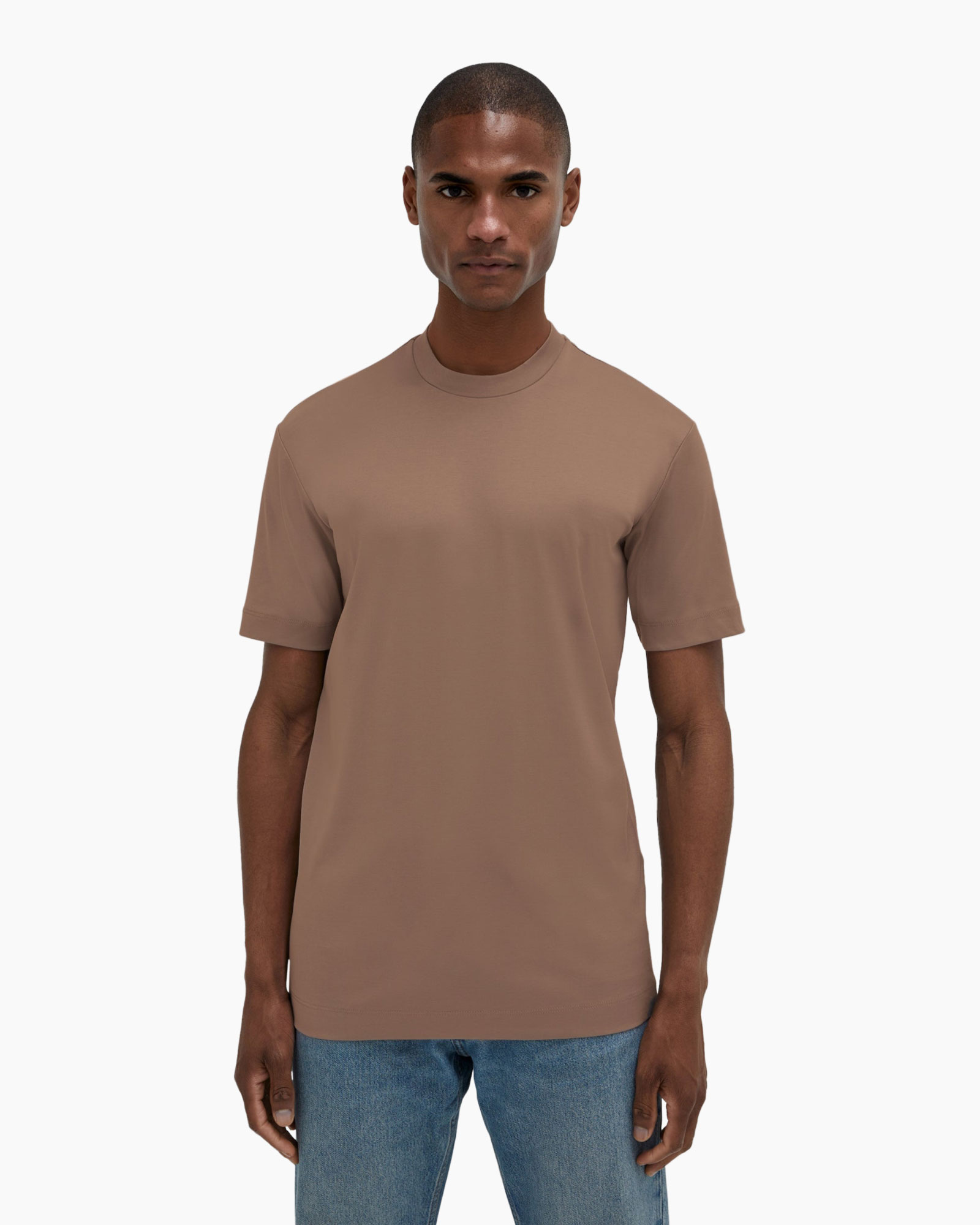 T-shirt Interlock Supima Tabak