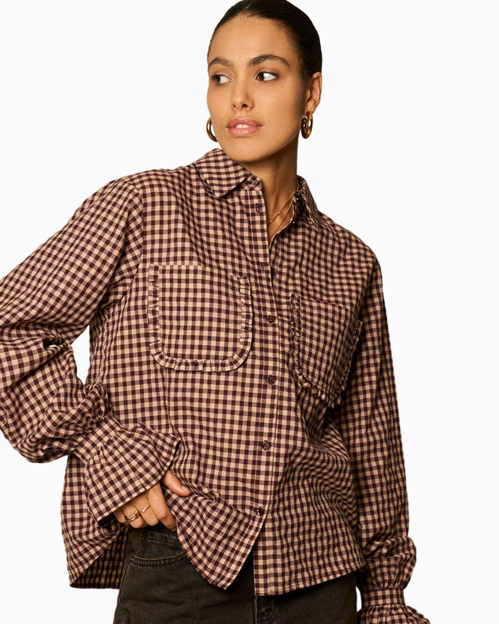 Clothing, Shirt, Blouse, Dress Shirt, Long Sleeve