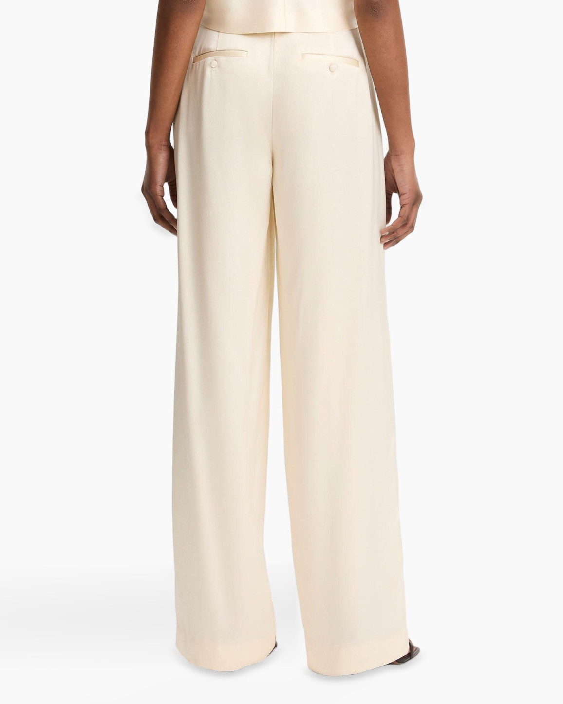 pants, wide-leg, creme, trousers, belted