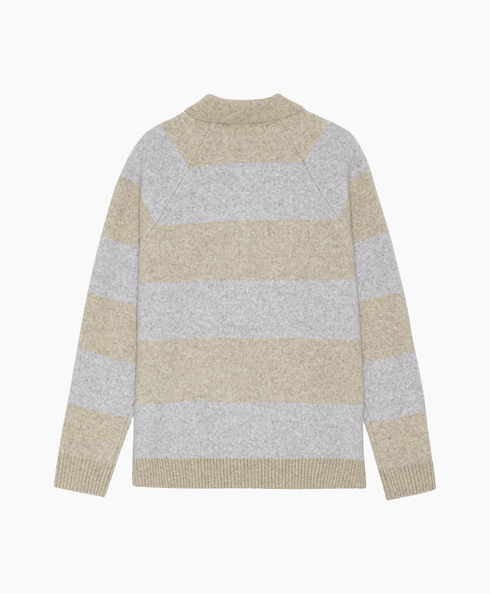 striped, pullover, knitted, collared, long-sleeve