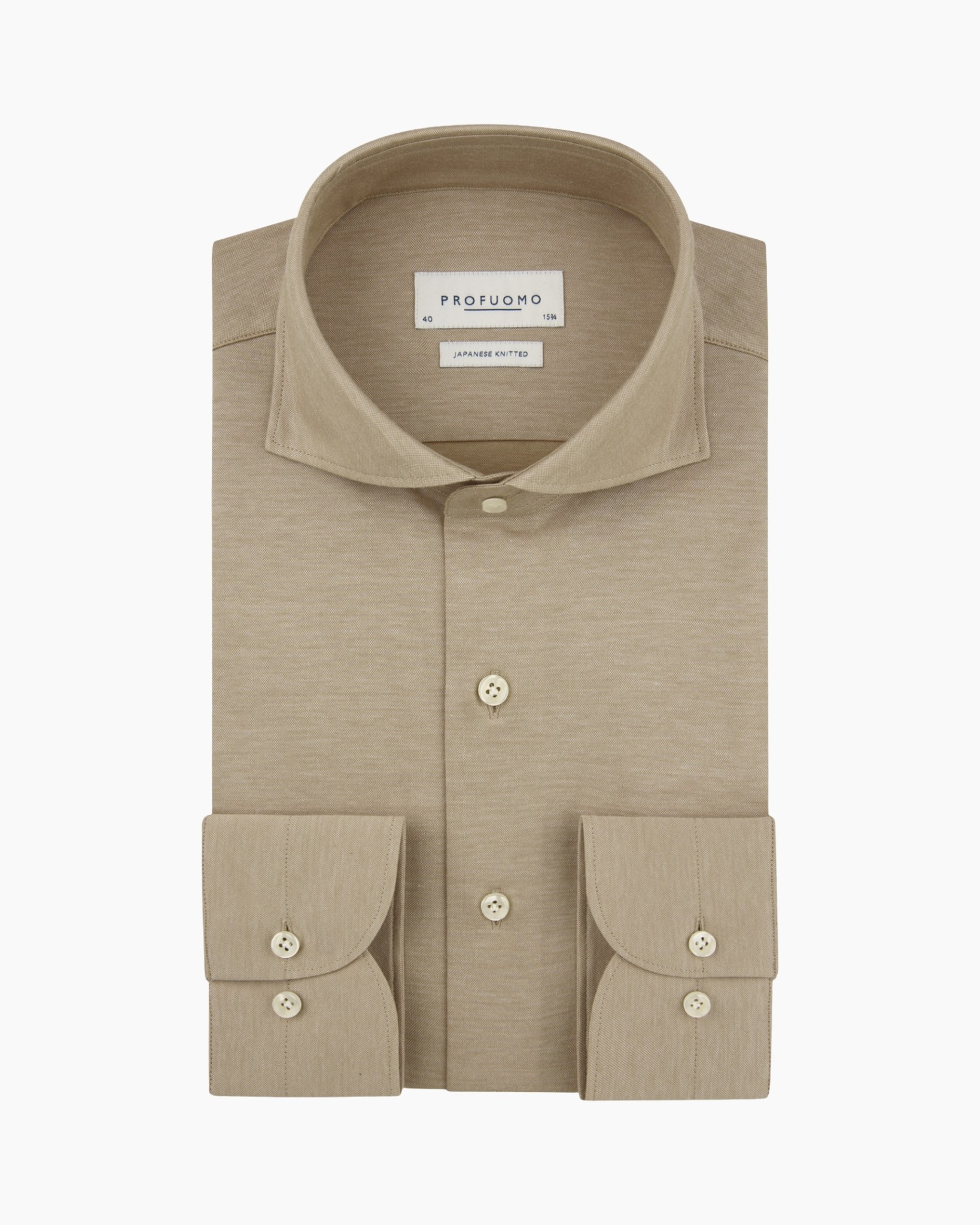 shirt, dress shirt, long sleeve, button-down, beige