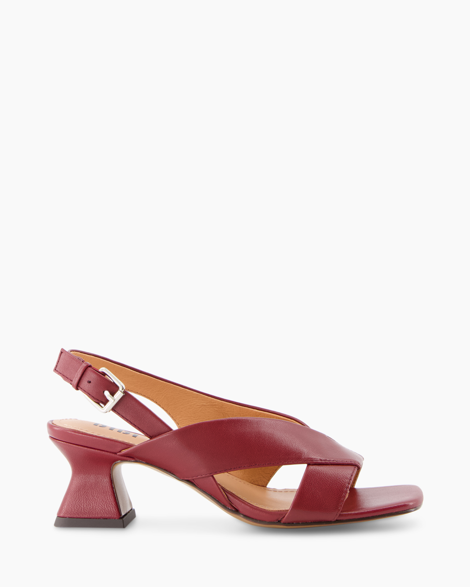 sandals, red, mid-heel, strap, open-toe