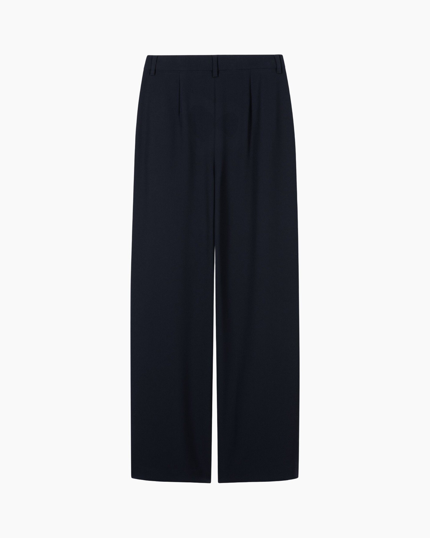trousers, wide-leg, navy, pants, pleated