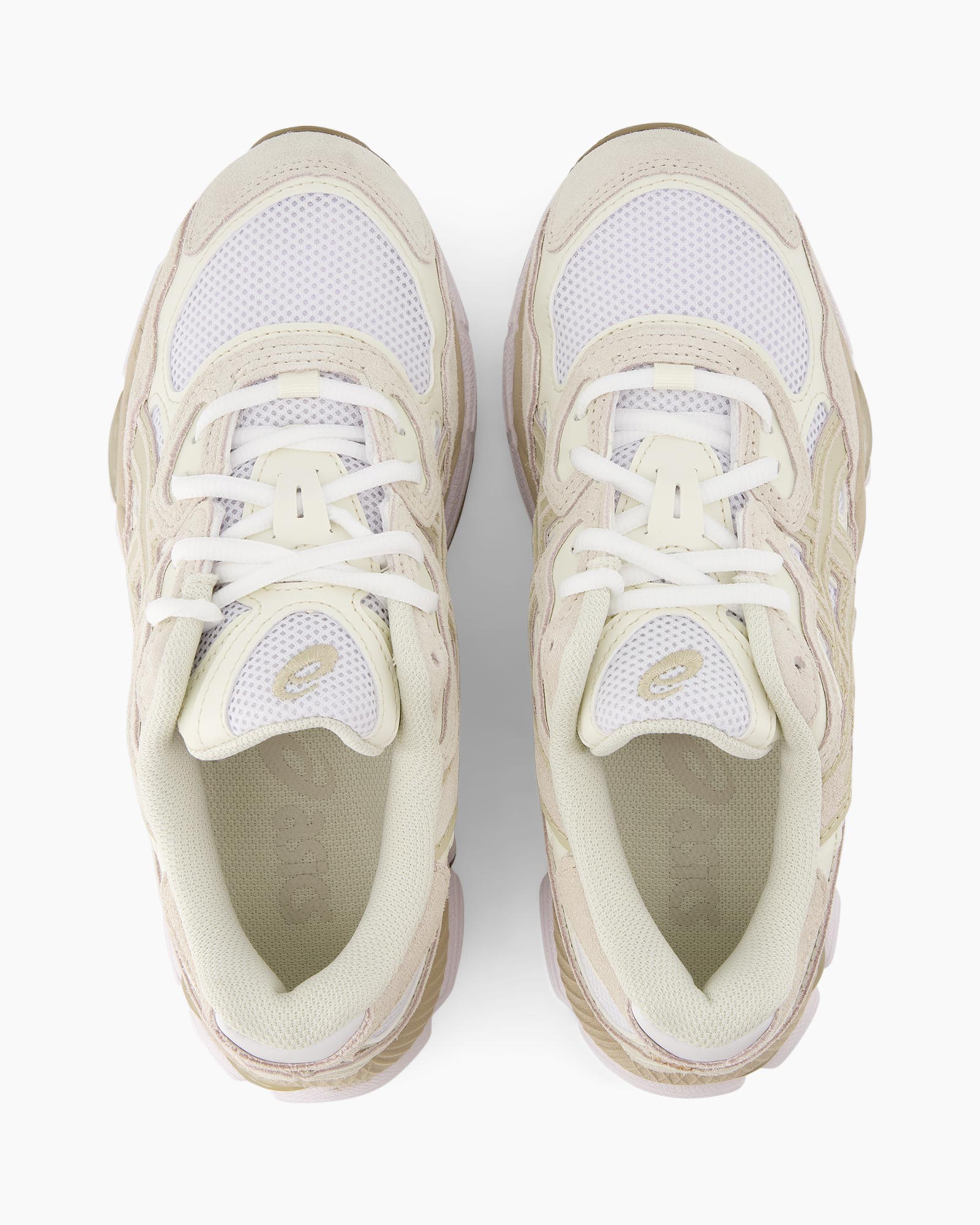 sneakers, running shoes, mesh, lace-up, beige