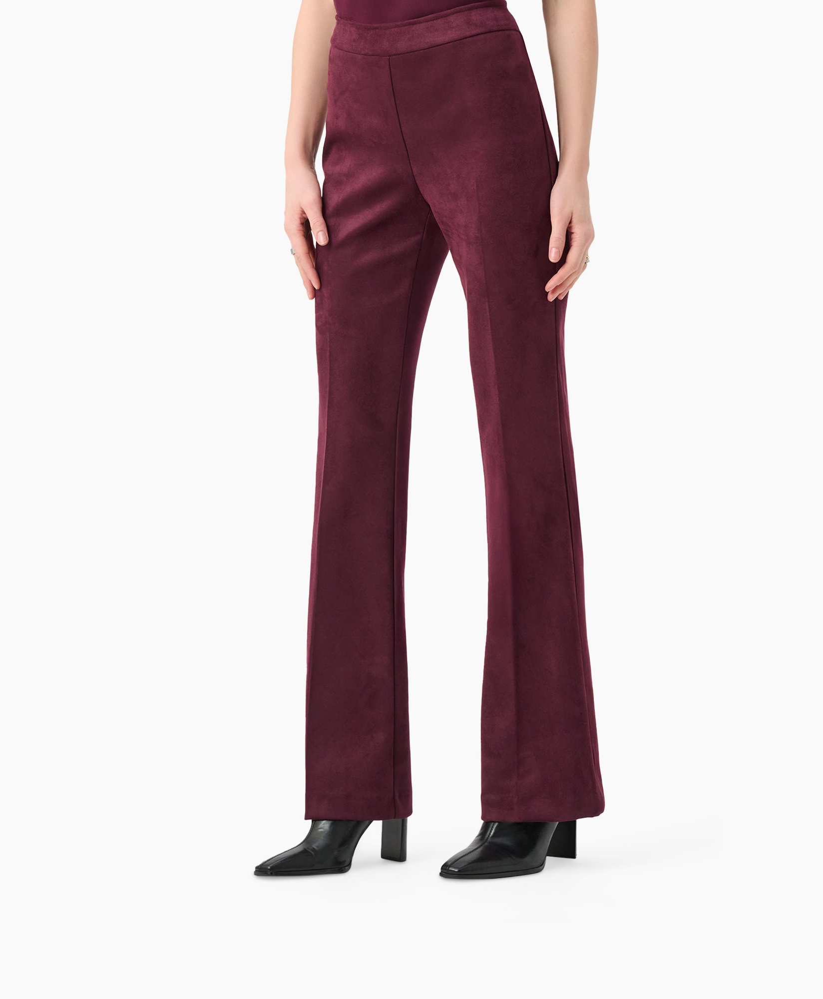pants, flare, burgundy, corduroy, boots