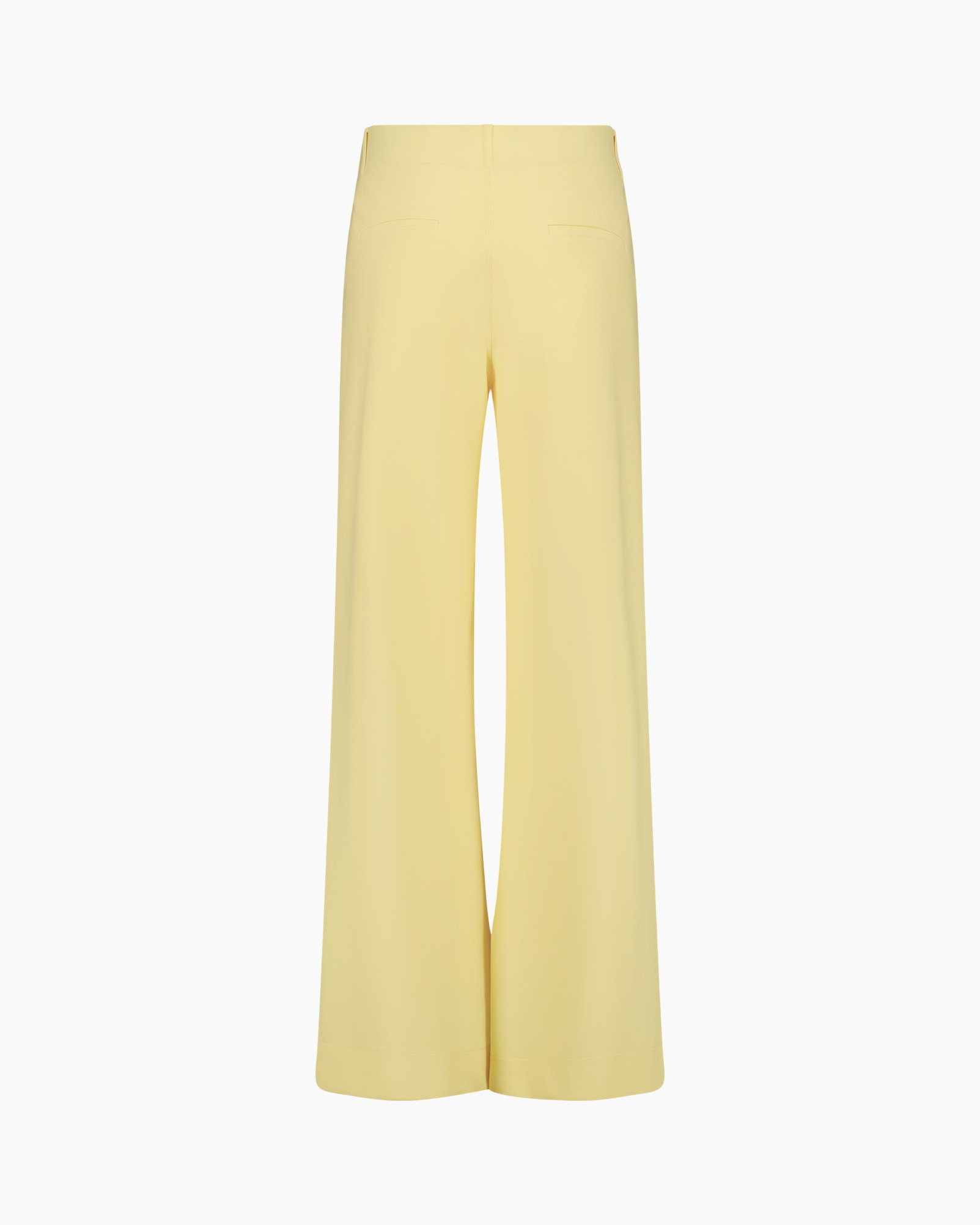 pants, wide-leg, yellow, culotte, pull-on