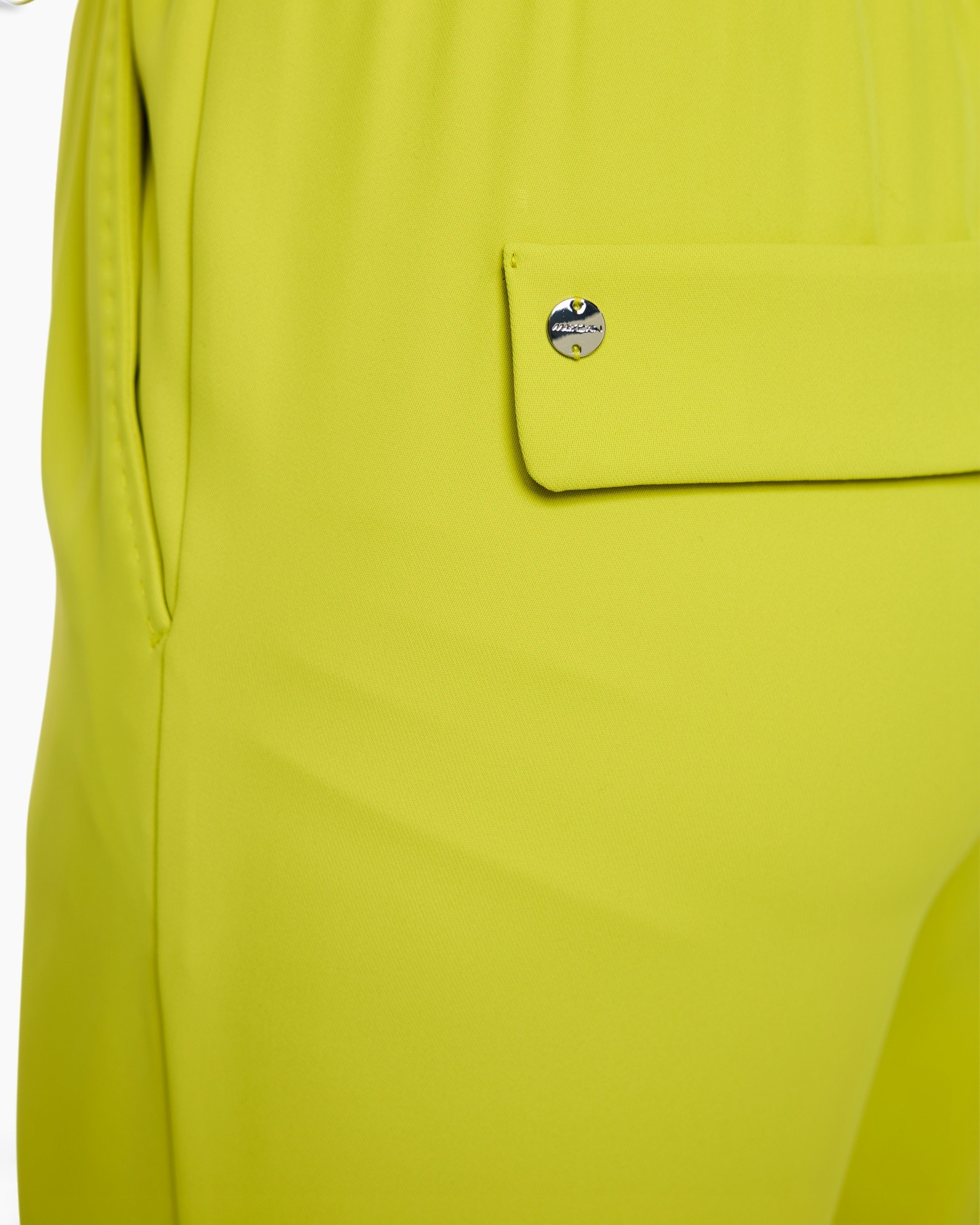 highlighter, neon yellow, cargo pocket, button snap, pants detail