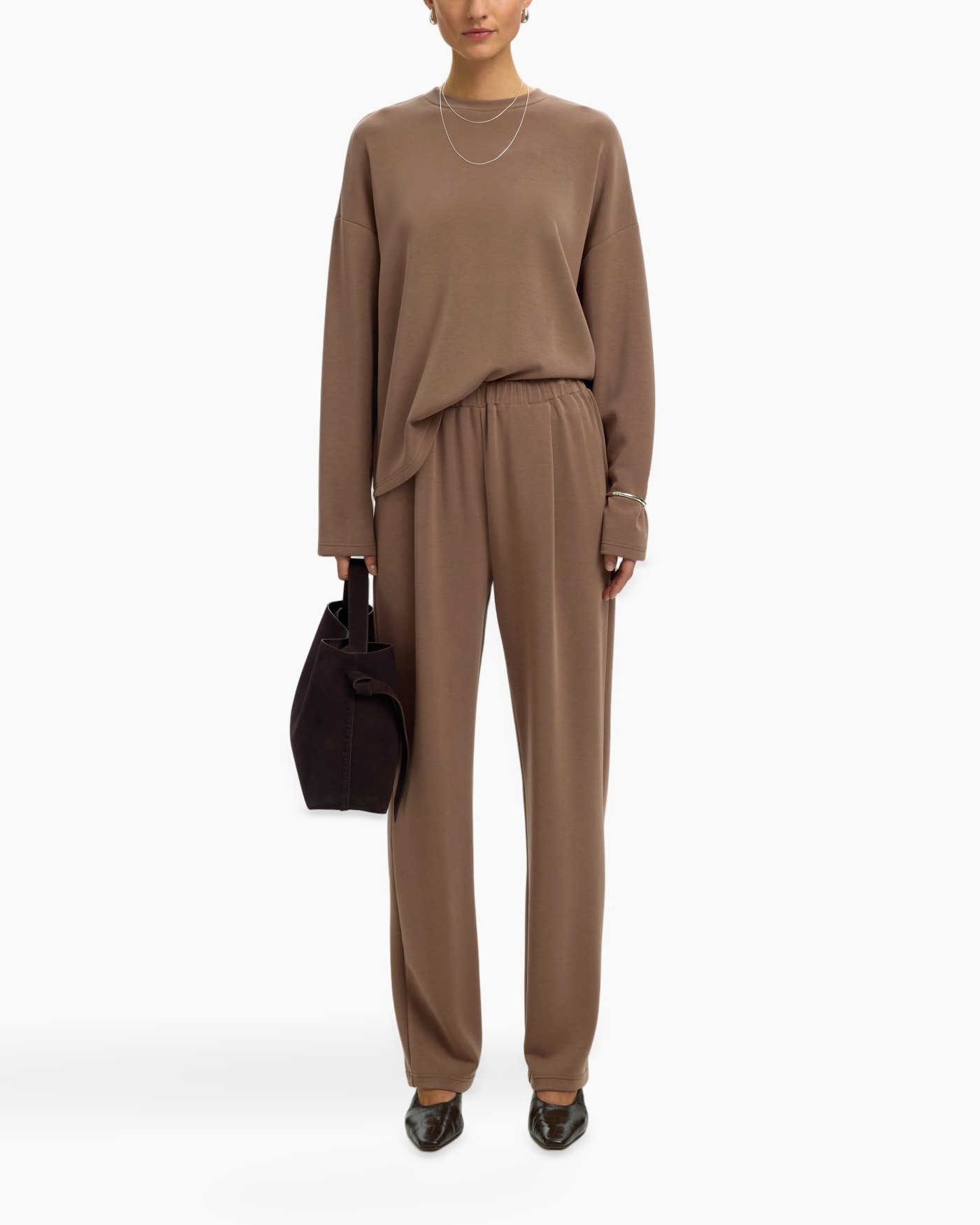 loungewear, outfit, jumpsuit, pants, brown