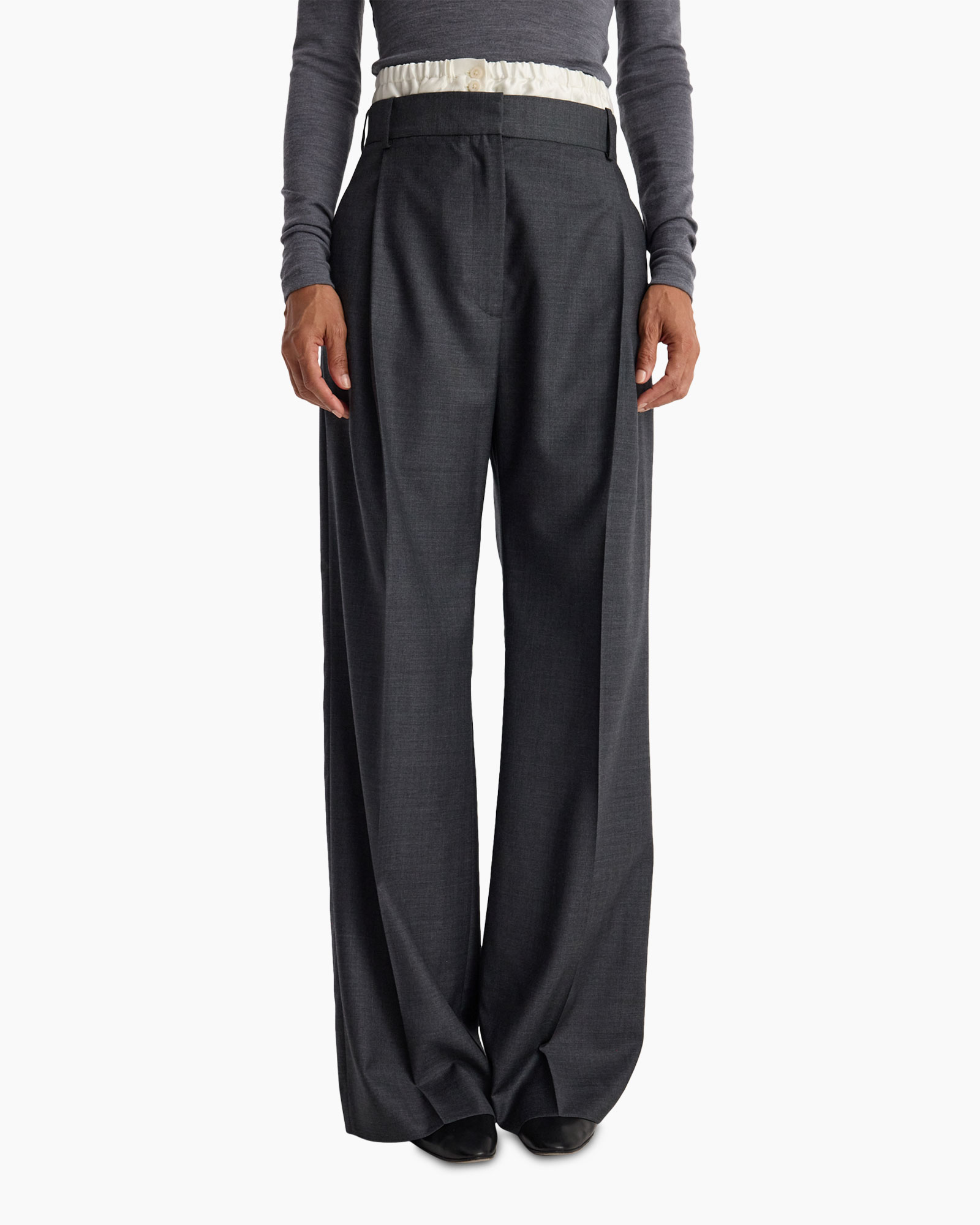 trousers, wide-leg, gray, slacks, formal