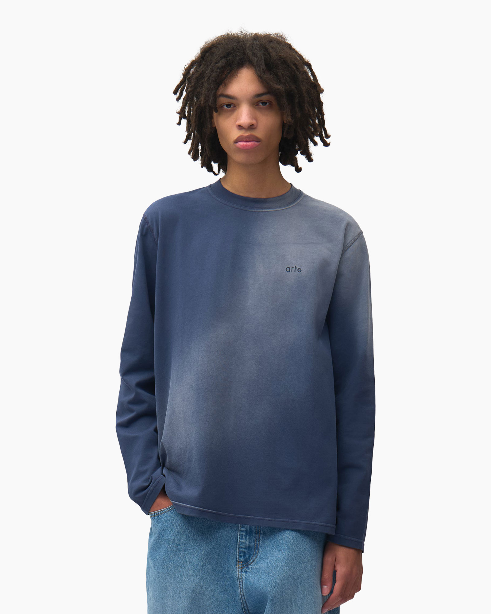 sweatshirt, long-sleeve, gradient, blue, basic