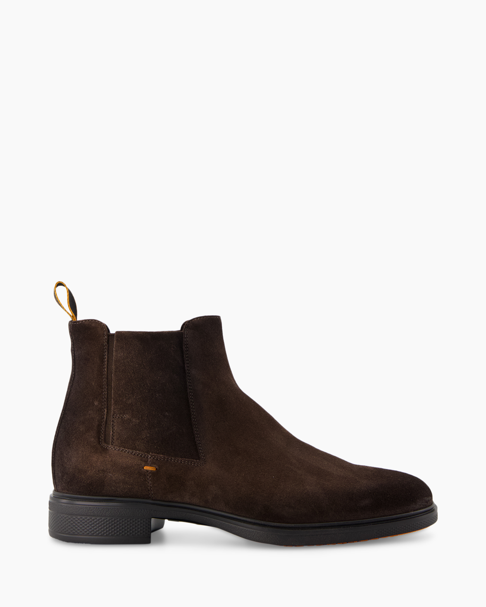 ankle boot, chelsea boot, suede, brown, slip-on