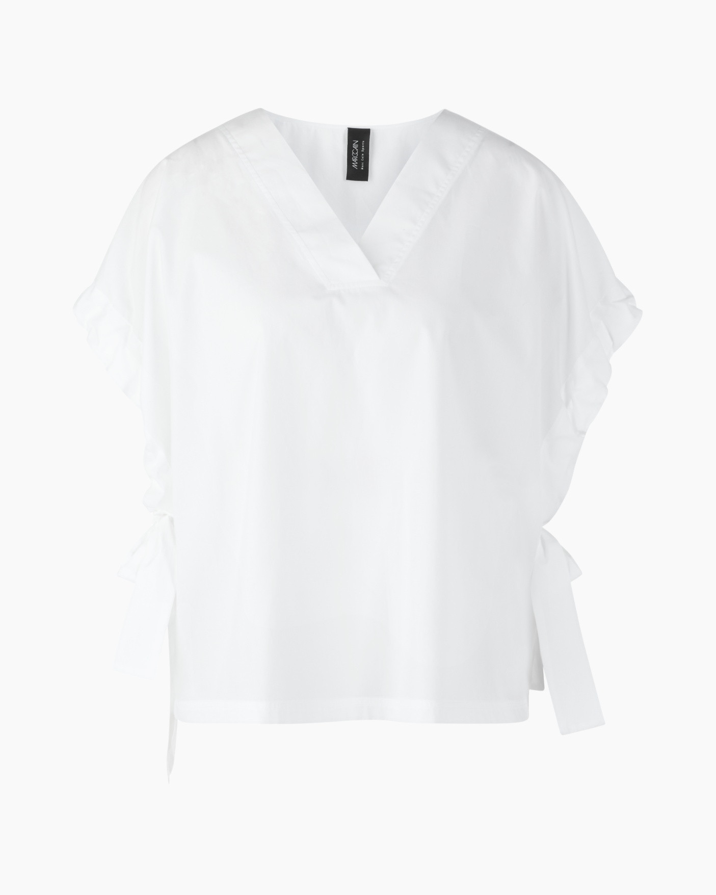 white, top, blouse, short sleeves, tie details