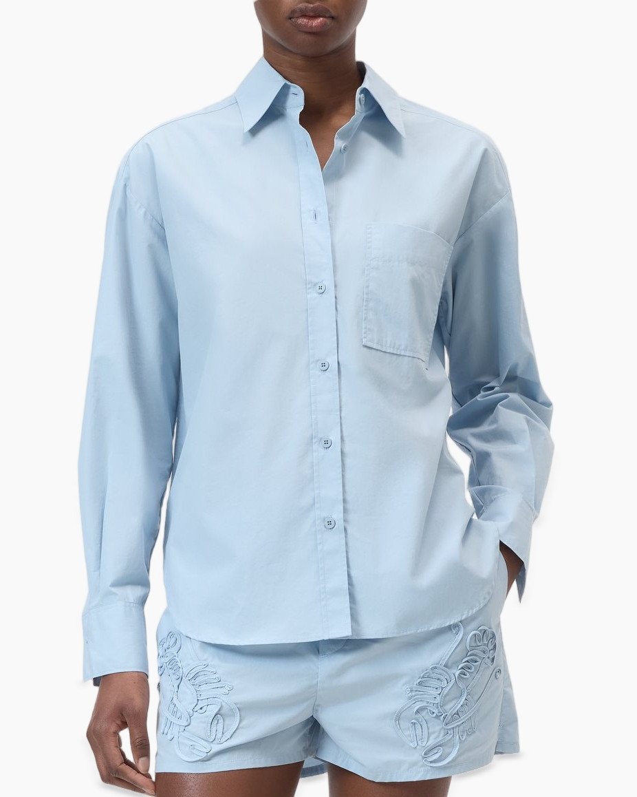 button-down, shirt, light blue, long-sleeve, pocket